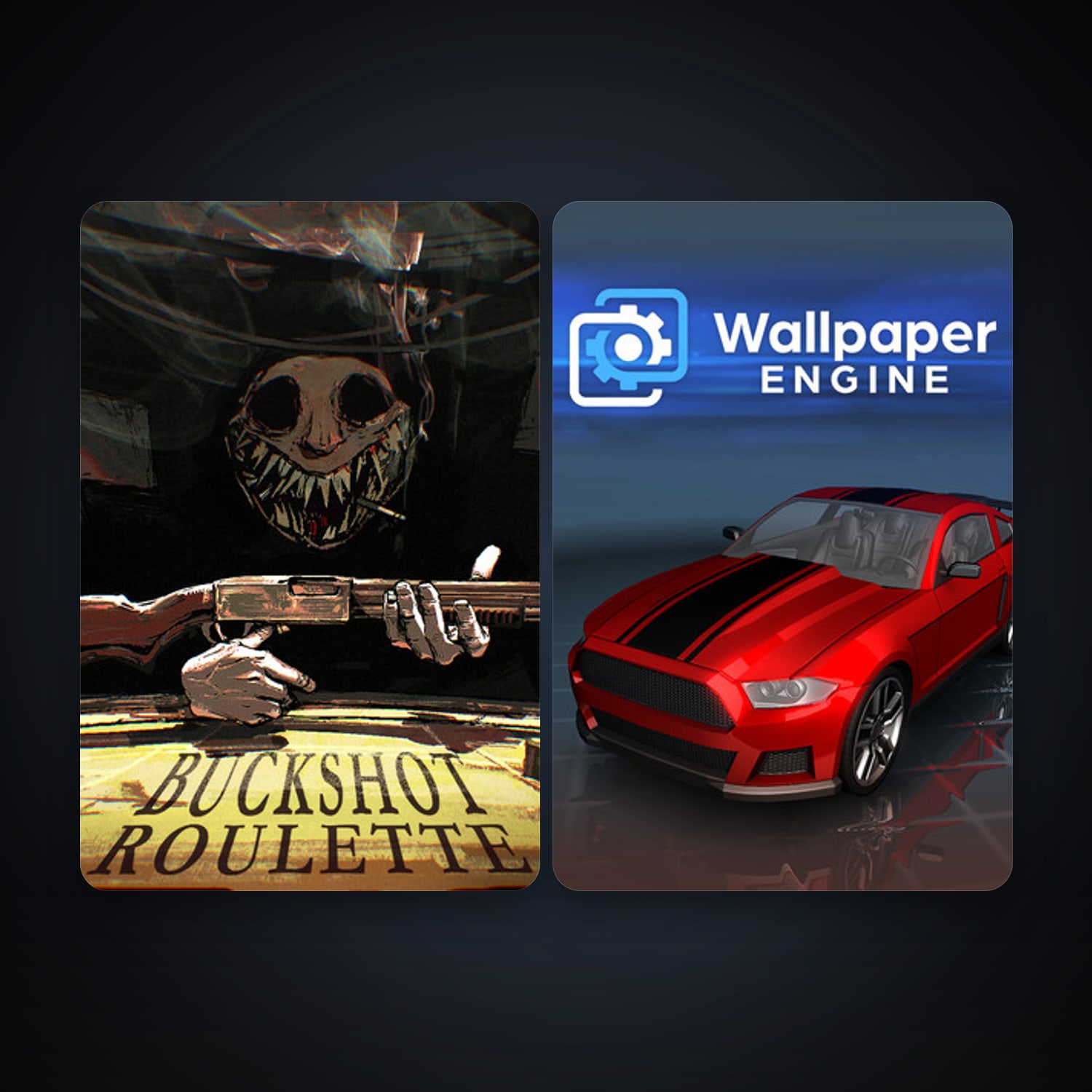 Wallpaper Engine + Buckshot Roulette, 3 games, clean — HabibiAccounts