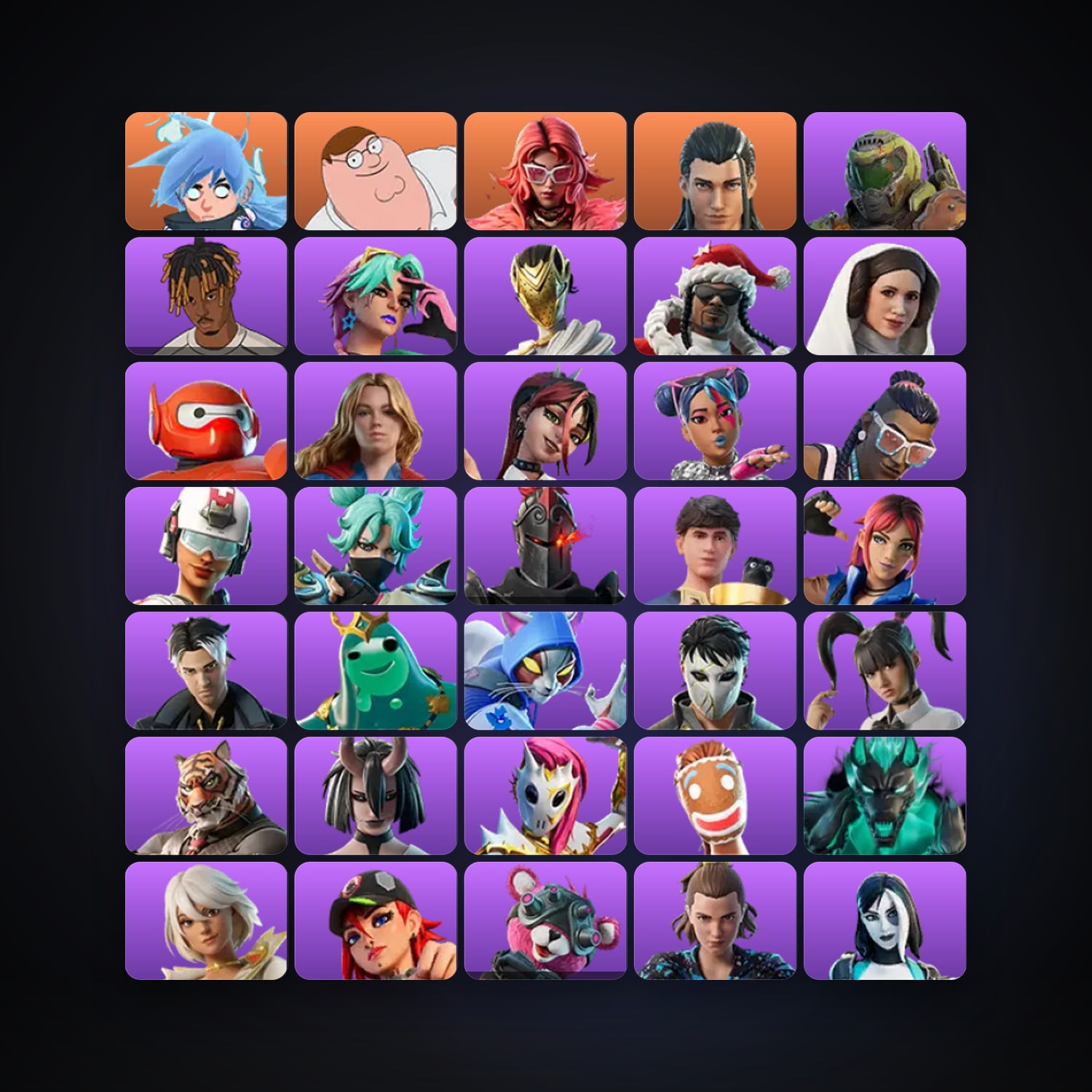 Fortnite | 85 Skins | 50 V-Bucks | Level 1631 | 127 Wins — HabibiAccounts