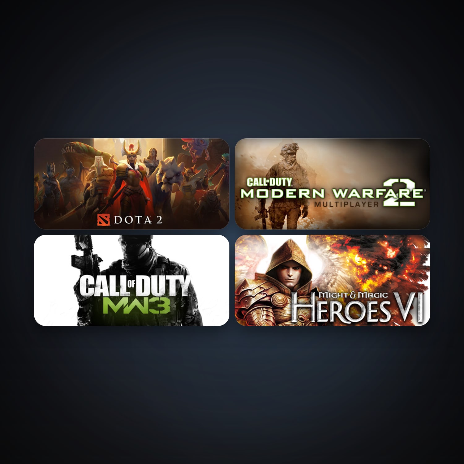 Steam account: Dota 2 + Call of Duty: Modern Warfare 2 (2009), 6 games, clean — HabibiAccounts