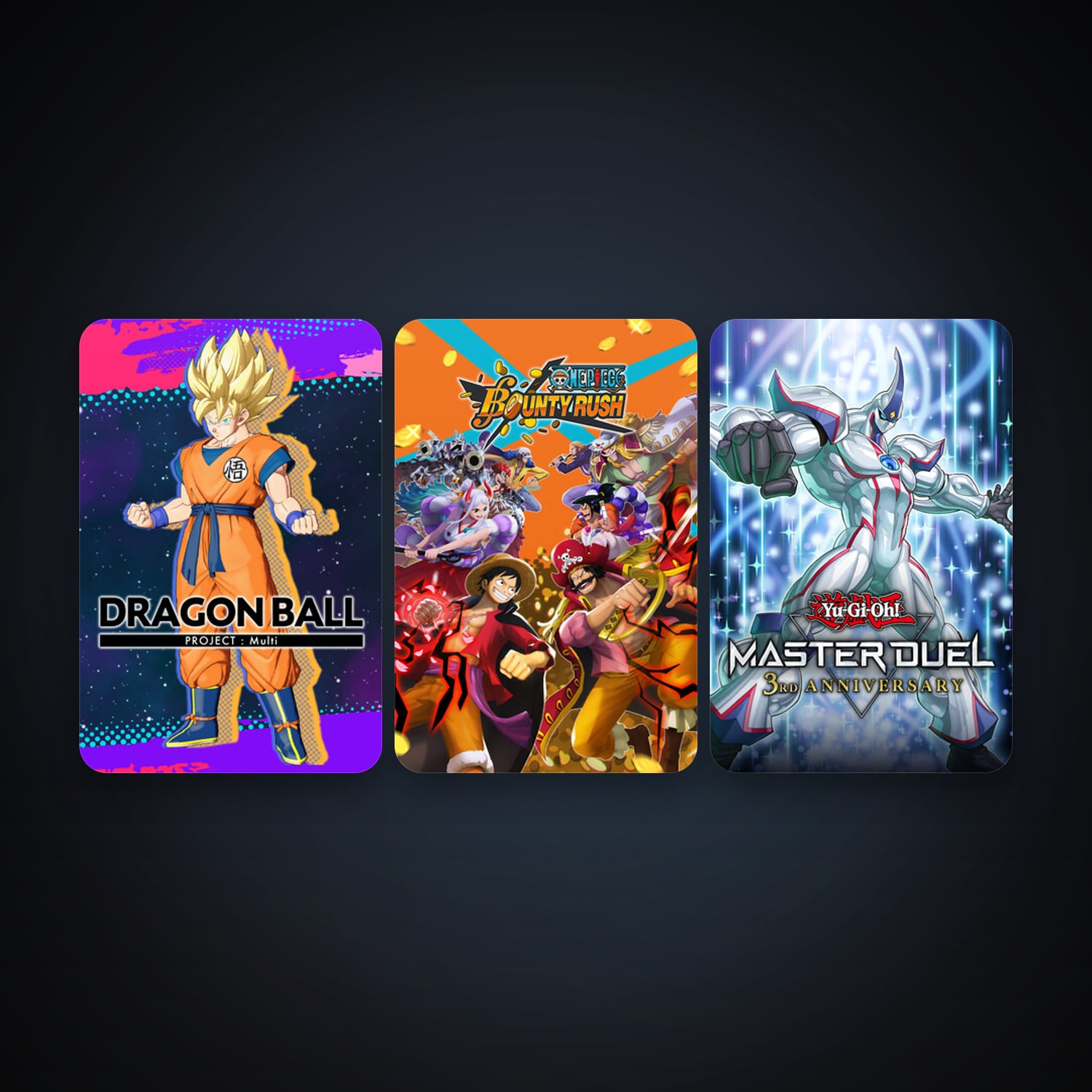 Yu-Gi-Oh! Master Duel + DRAGON BALL GEKISHIN SQUADRA, 7 games, clean — HabibiAccounts