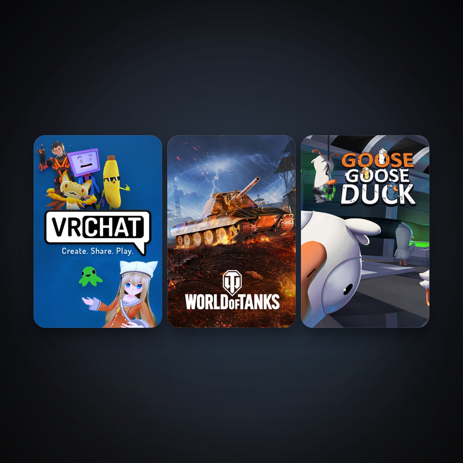 VRChat + World of Tanks, 7 games, clean — HabibiAccounts
