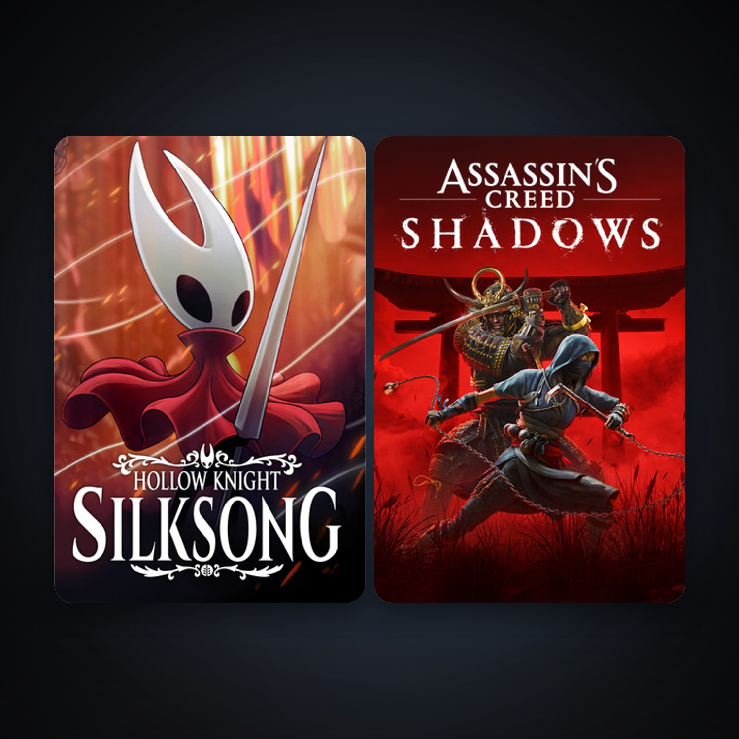 Hollow Knight: Silksong + Assassin’s Creed Shadows, 4 games, clean — HabibiAccounts