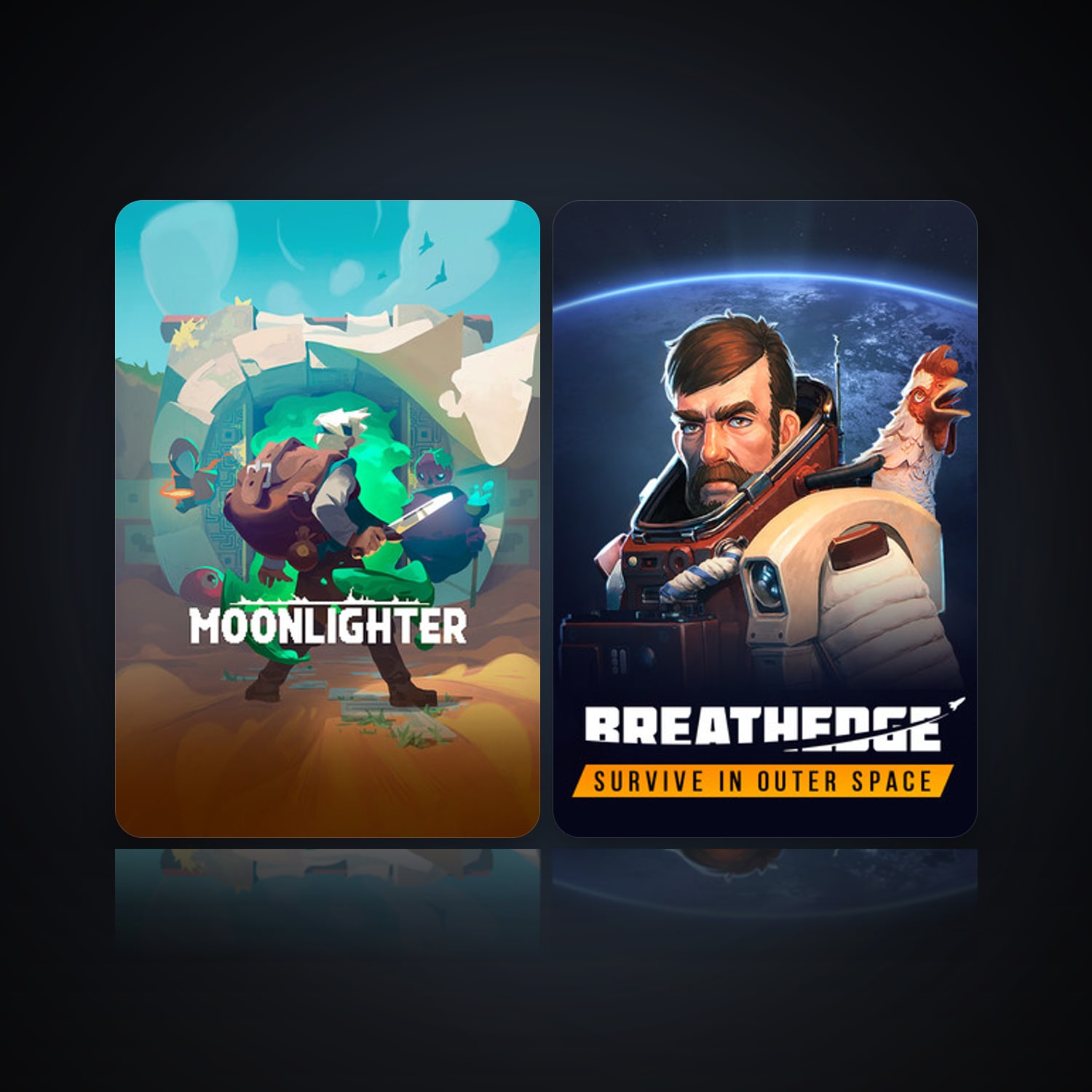 Moonlighter & Breathedge — HabibiAccounts
