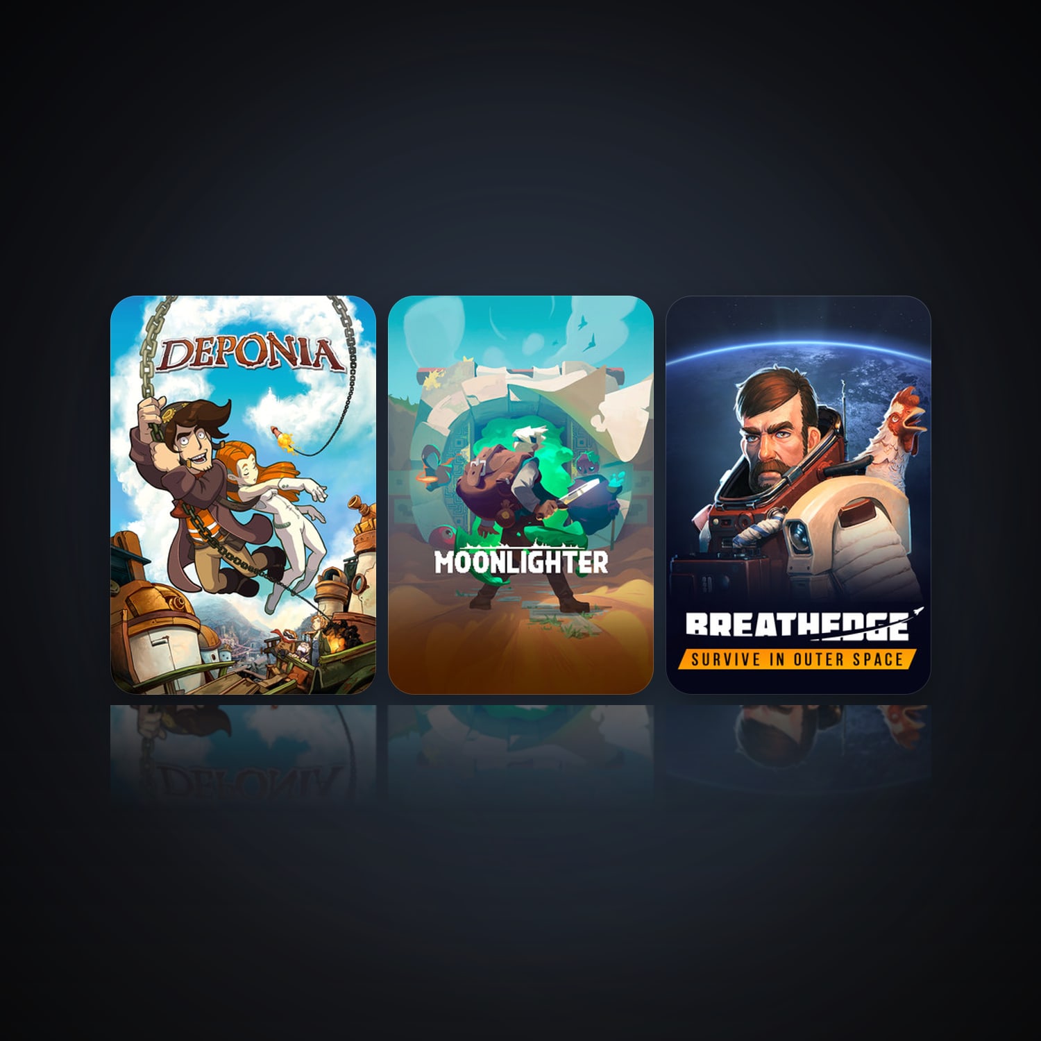 Deponia & Moonlighter — HabibiAccounts