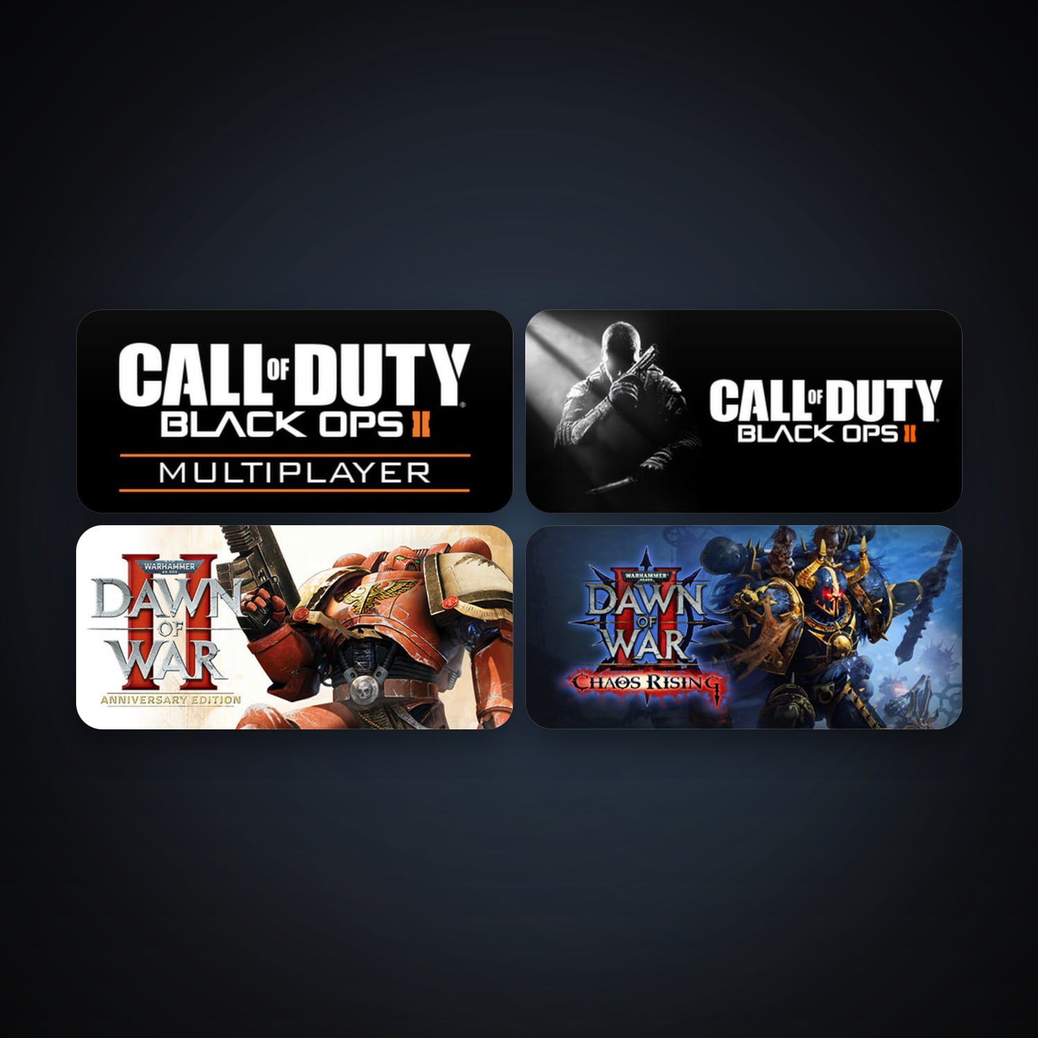 Warhammer 40,000: Dawn of War II + Warhammer 40,000: Dawn of War II Chaos Rising, 8 games, clean — HabibiAccounts