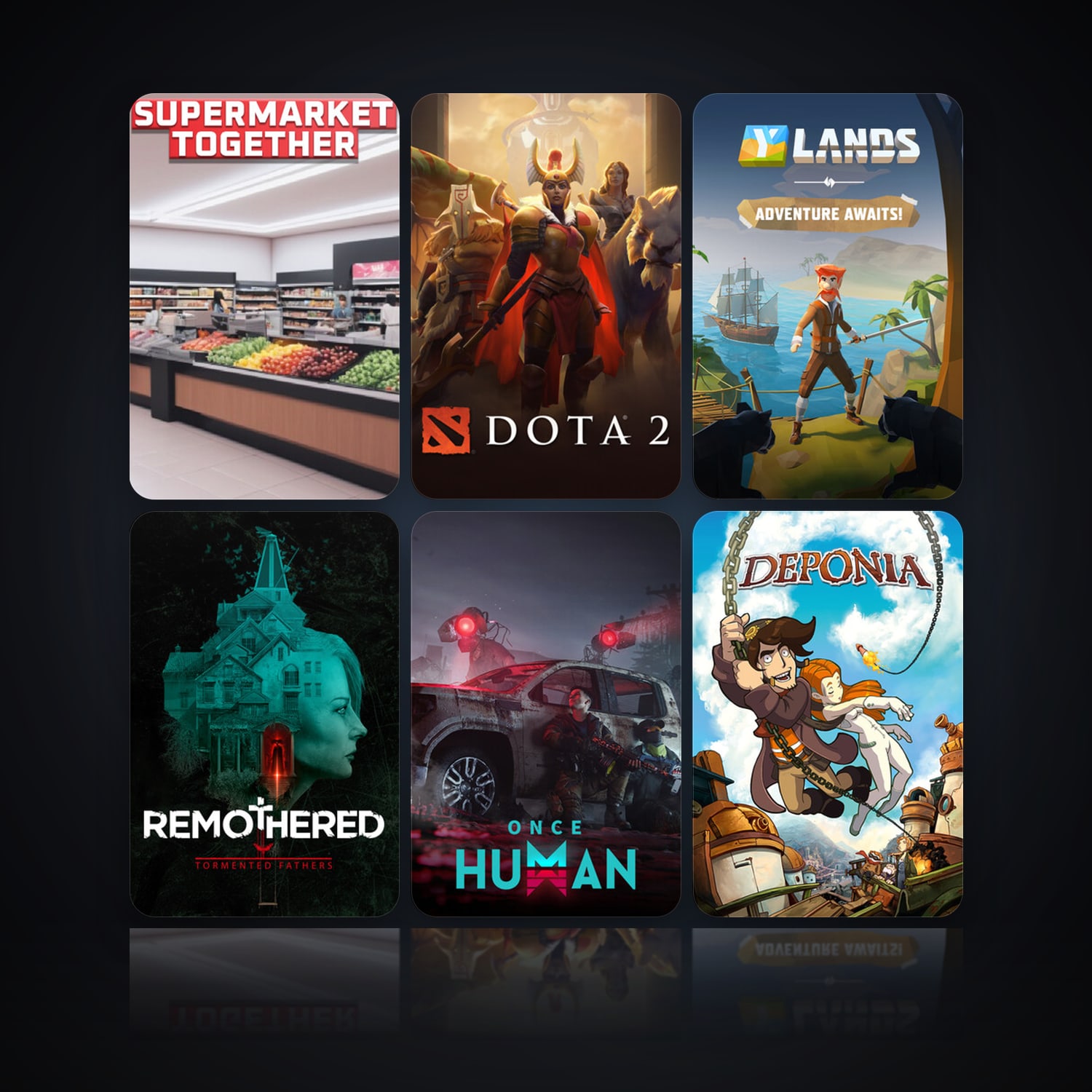 Supermarket Together & Dota 2 | 18 Games | Clean — HabibiAccounts