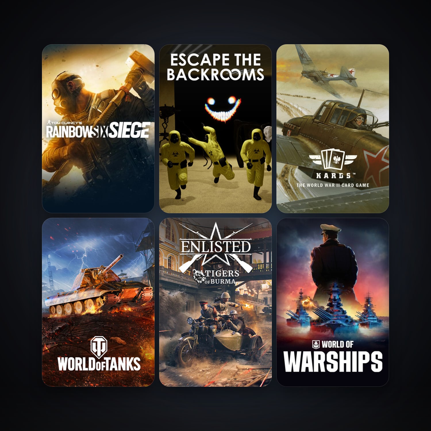 Escape the Backrooms & KARDS - The WW2 Card Game | 13 Games | Clean — HabibiAccounts
