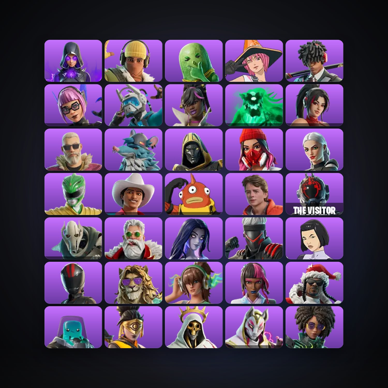 Fortnite locker — 115 skins — lvl 2264 — HabibiAccounts