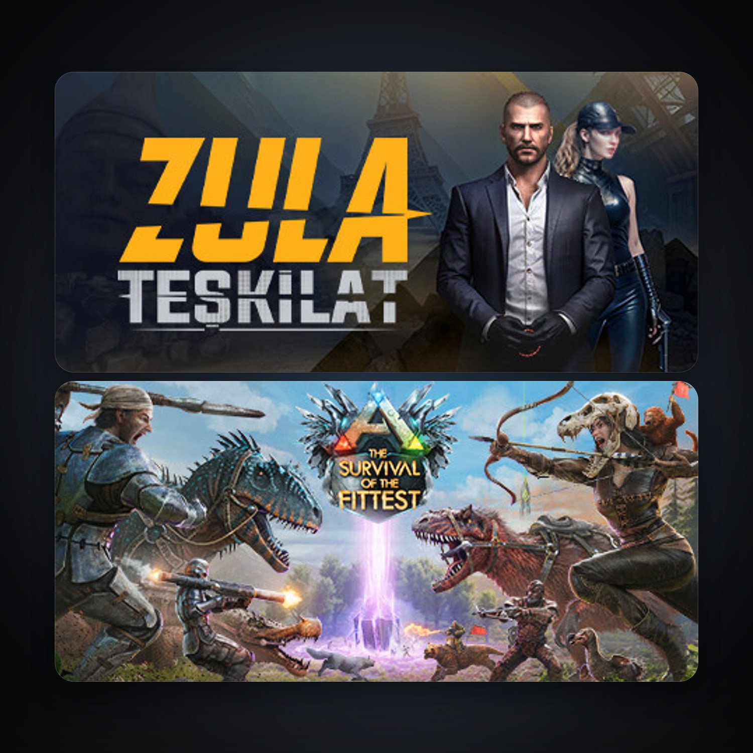 ARK: The Survival Of The Fittest + Zula Türkiye, 4 games, clean — HabibiAccounts