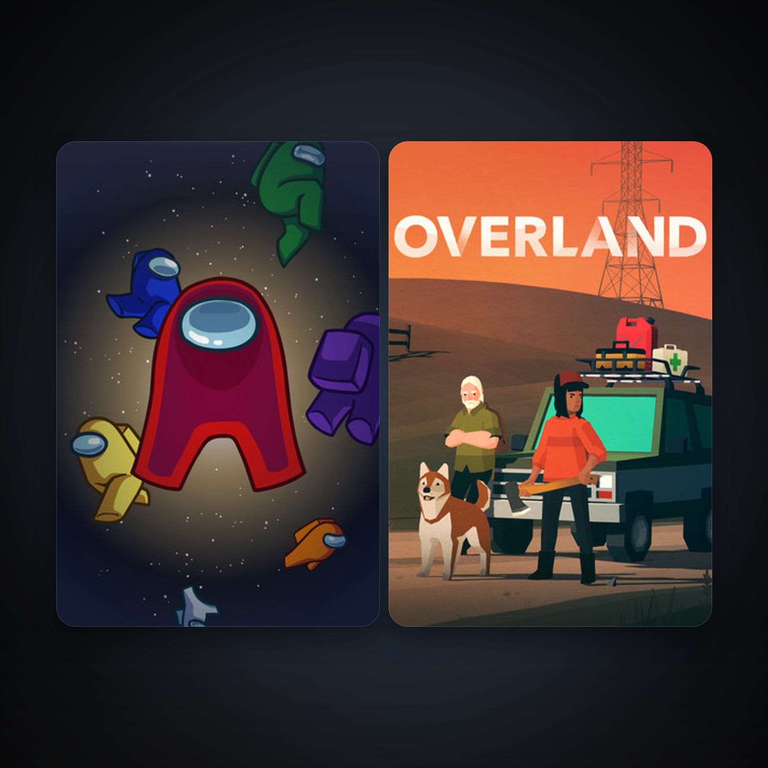 Overland + Among Us, 2 games, clean — HabibiAccounts