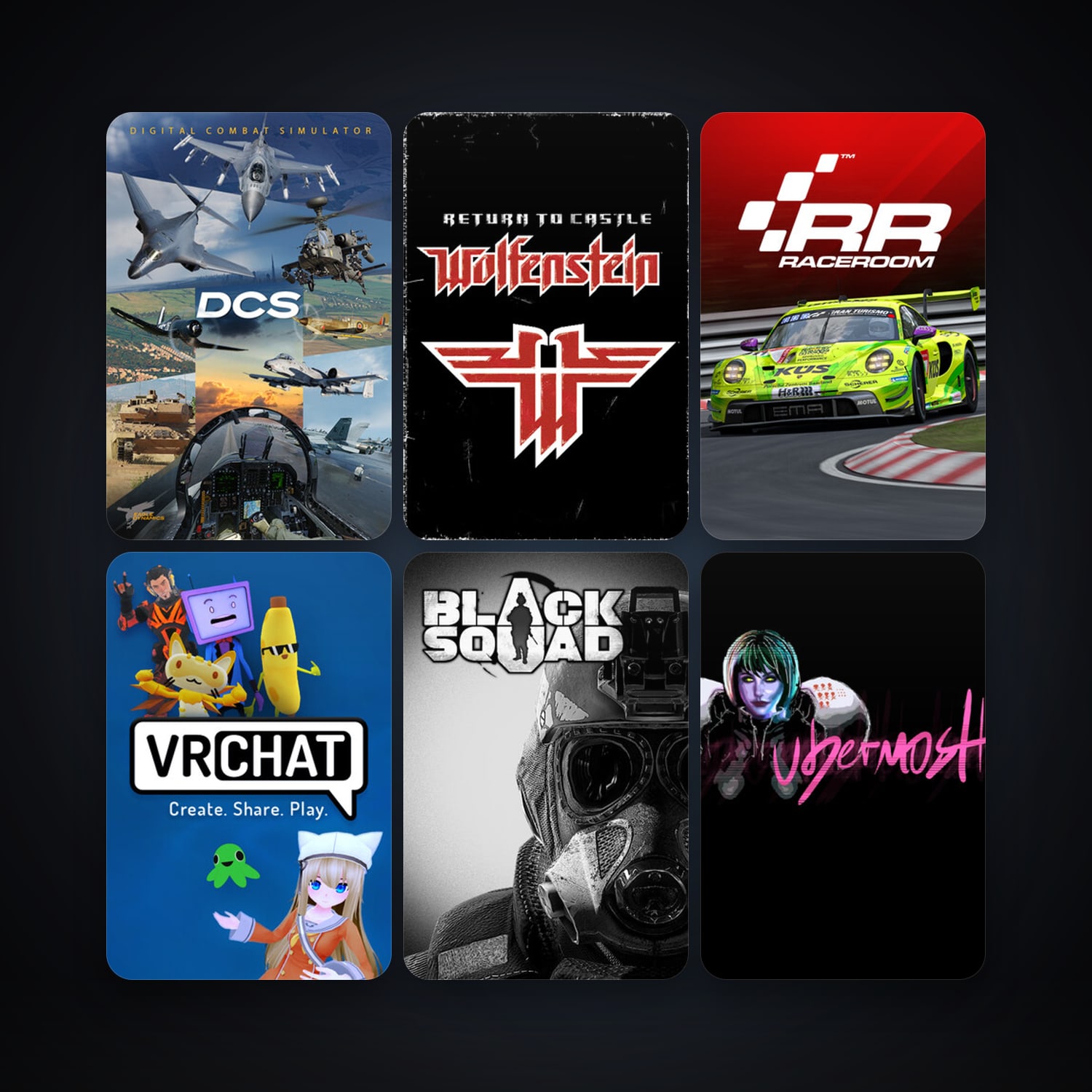 Return to Castle Wolfenstein + RaceRoom Racing Experience, 21 games, clean — HabibiAccounts