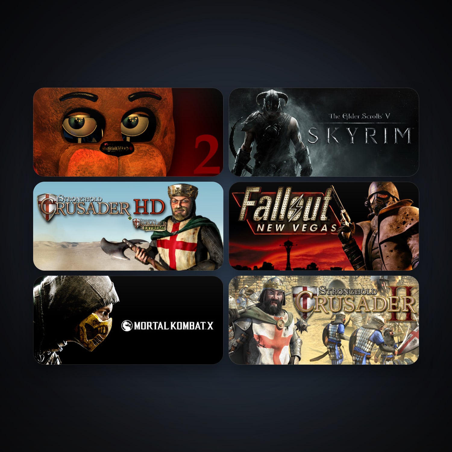 Five Nights at Freddy's 2 & The Elder Scrolls V: Skyrim | 23 Games | Clean — HabibiAccounts