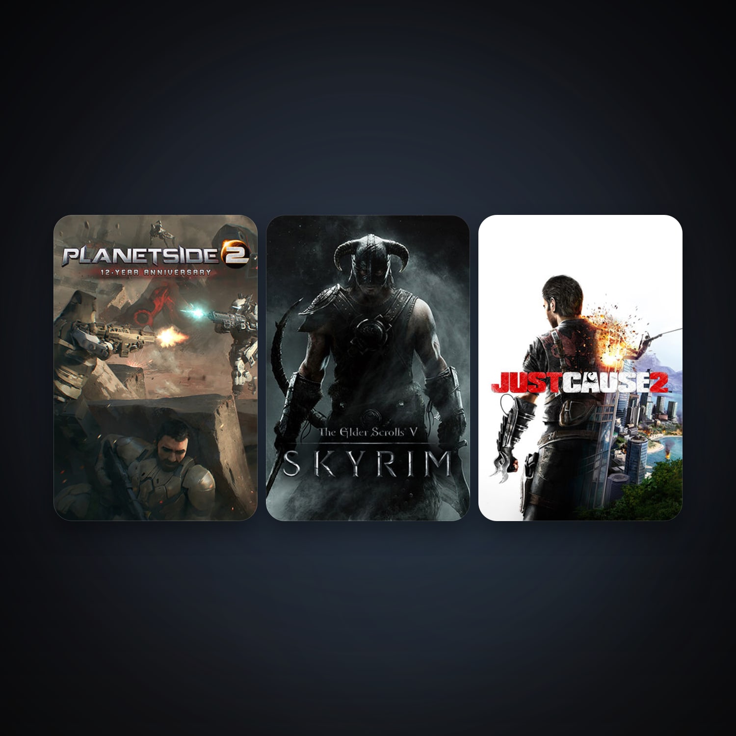 Just Cause 2 + The Elder Scrolls V: Skyrim, 4 games, clean — HabibiAccounts