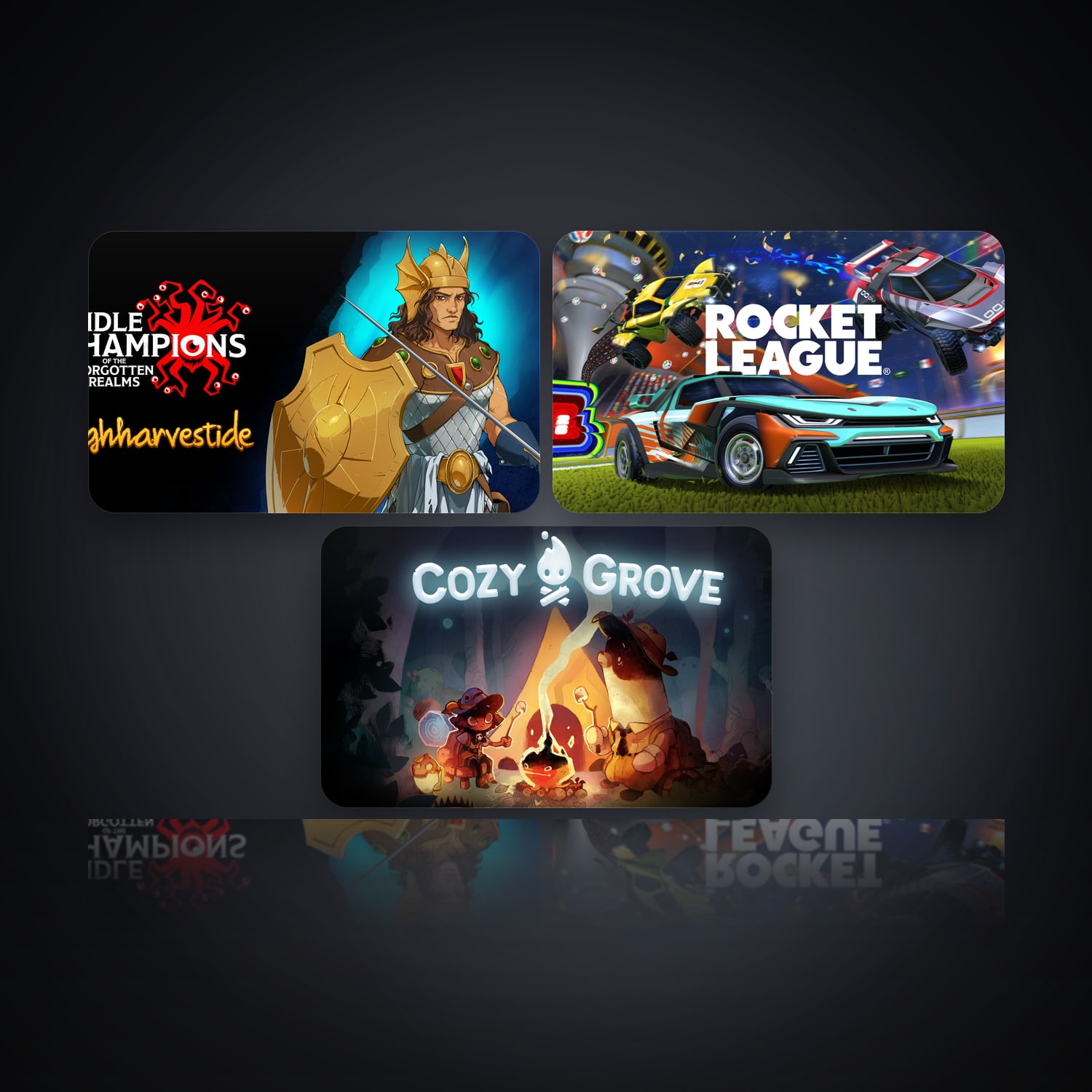 Idle Champions of the Forgotten Realms & Rocket League | 3 Games — HabibiAccounts