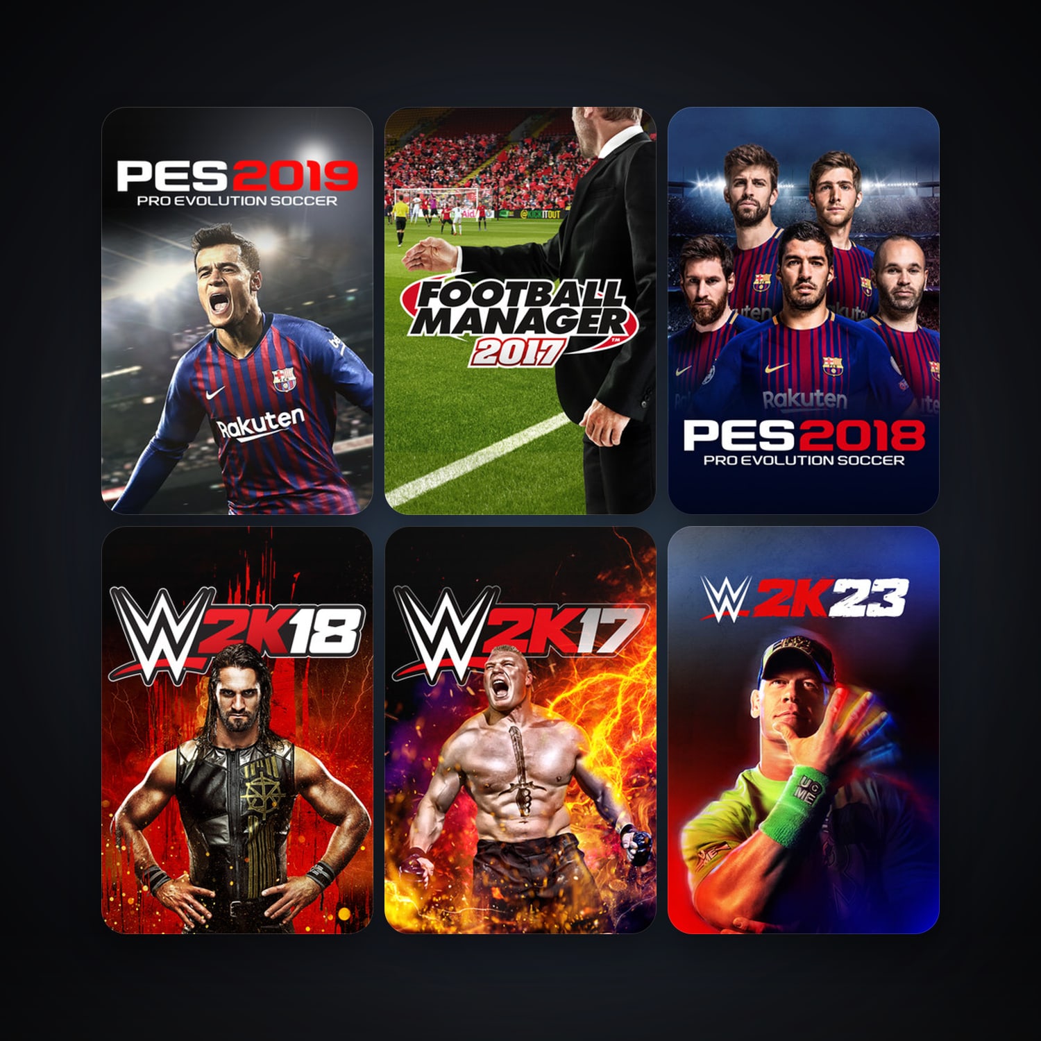 Steam account: Football Manager 2017 + WWE 2K17, 8 games, clean — HabibiAccounts