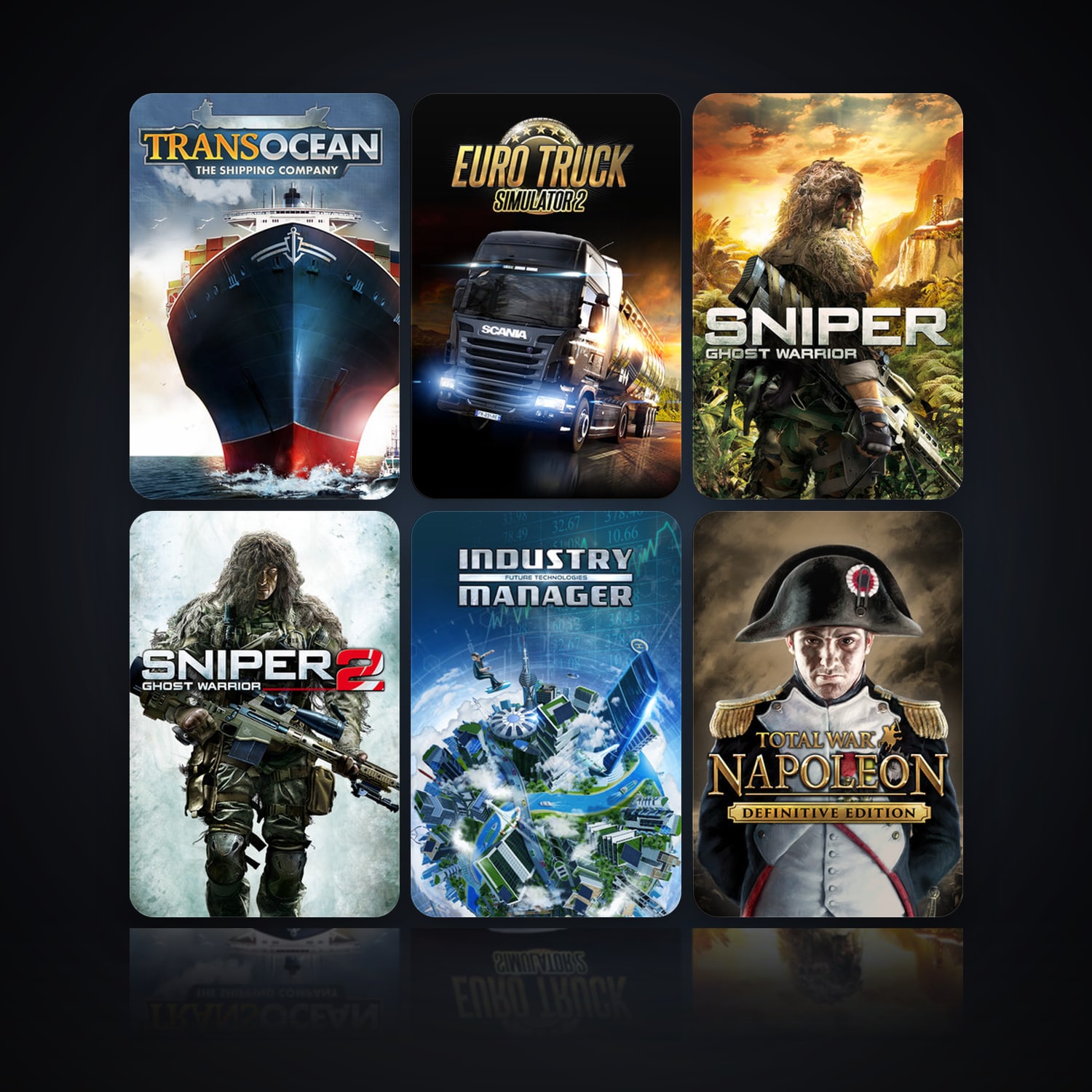 TransOcean: The Shipping Company & Euro Truck Simulator 2 | 21 Games | Clean — HabibiAccounts
