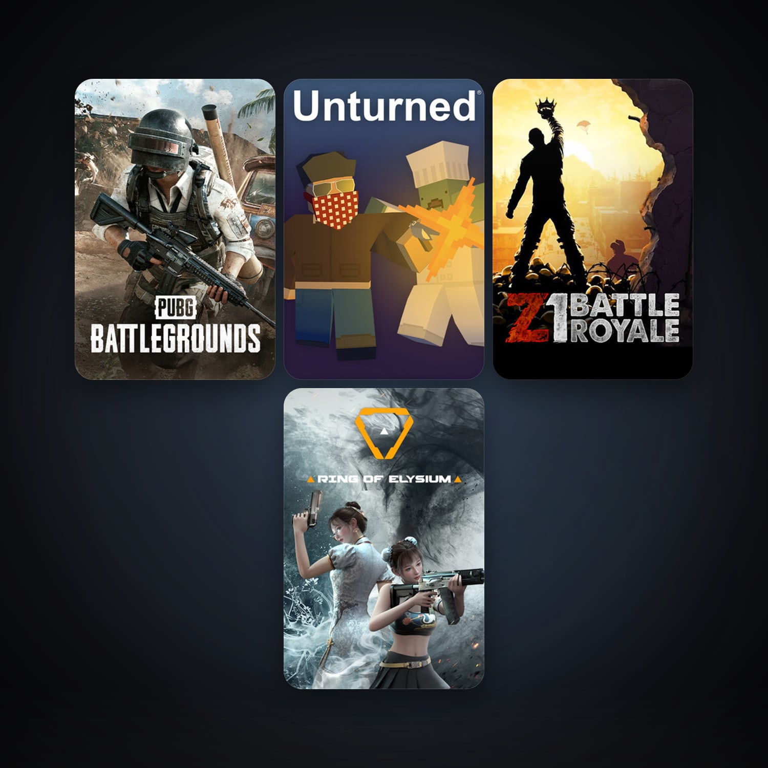 Unturned + Z1 Battle Royale, 5 games, clean — HabibiAccounts