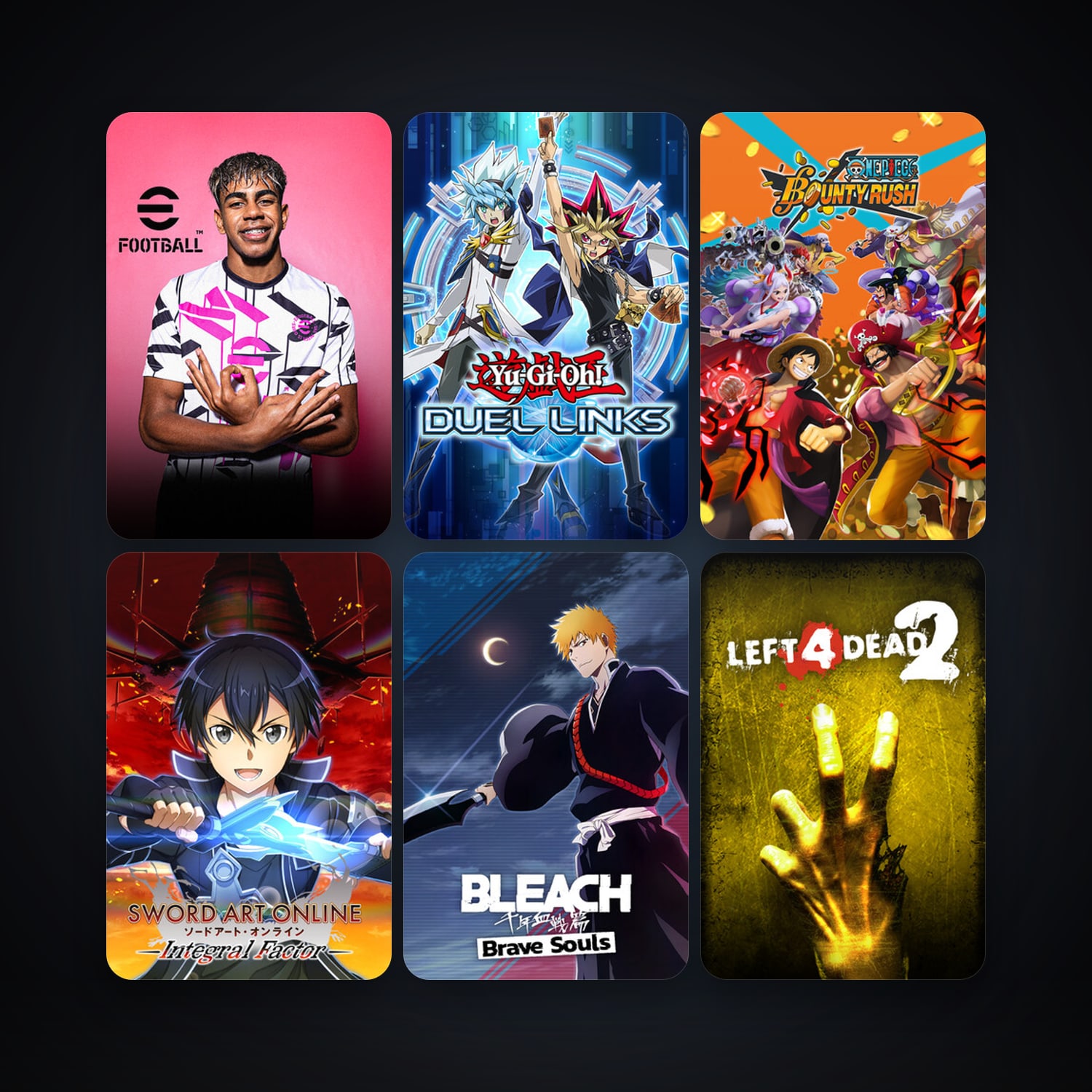 Left 4 Dead 2 + Yu-Gi-Oh! Duel Links, 9 games, clean — HabibiAccounts