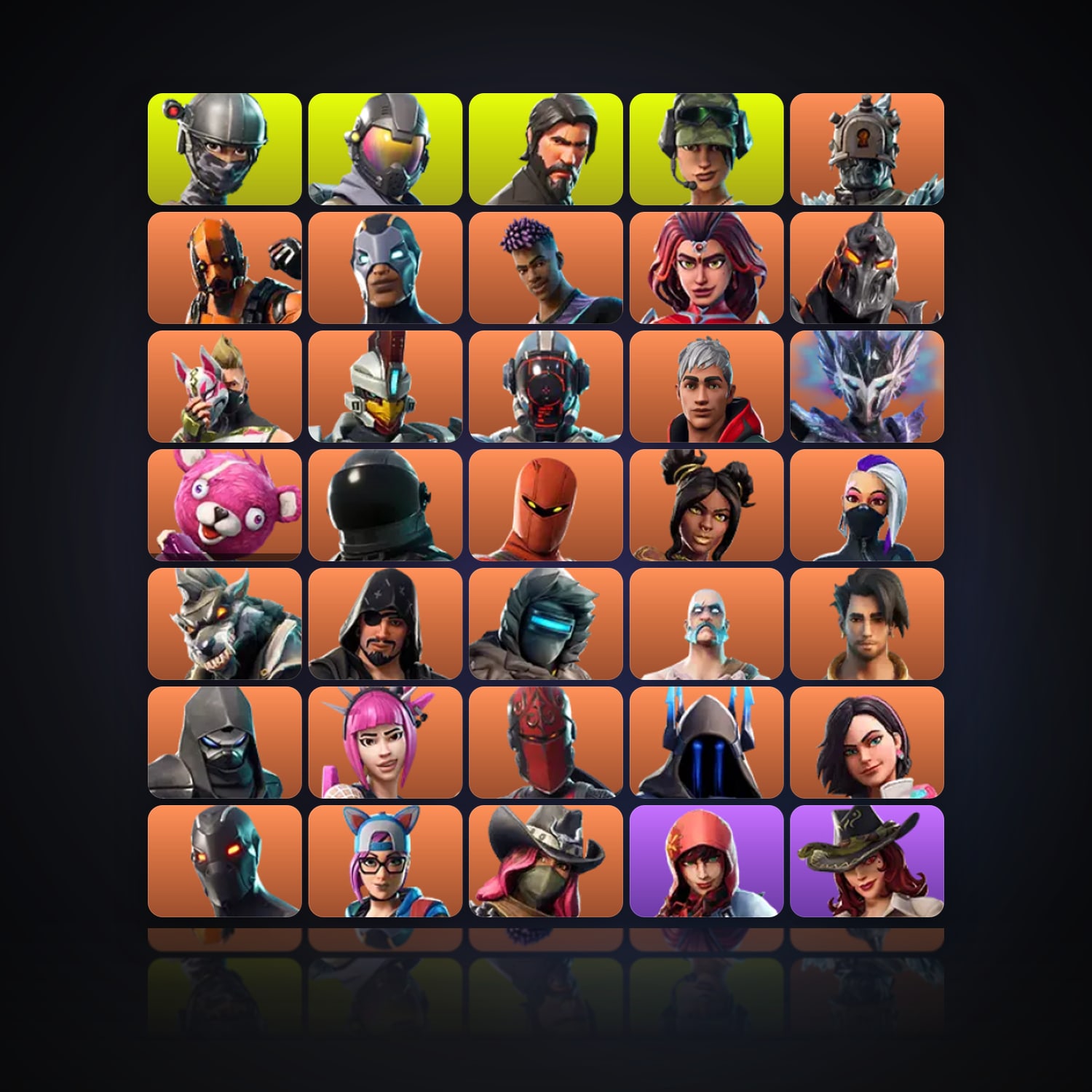 Fortnite | 107 Skins | 50 V-Bucks | Level 3034 | 559 Wins — HabibiAccounts