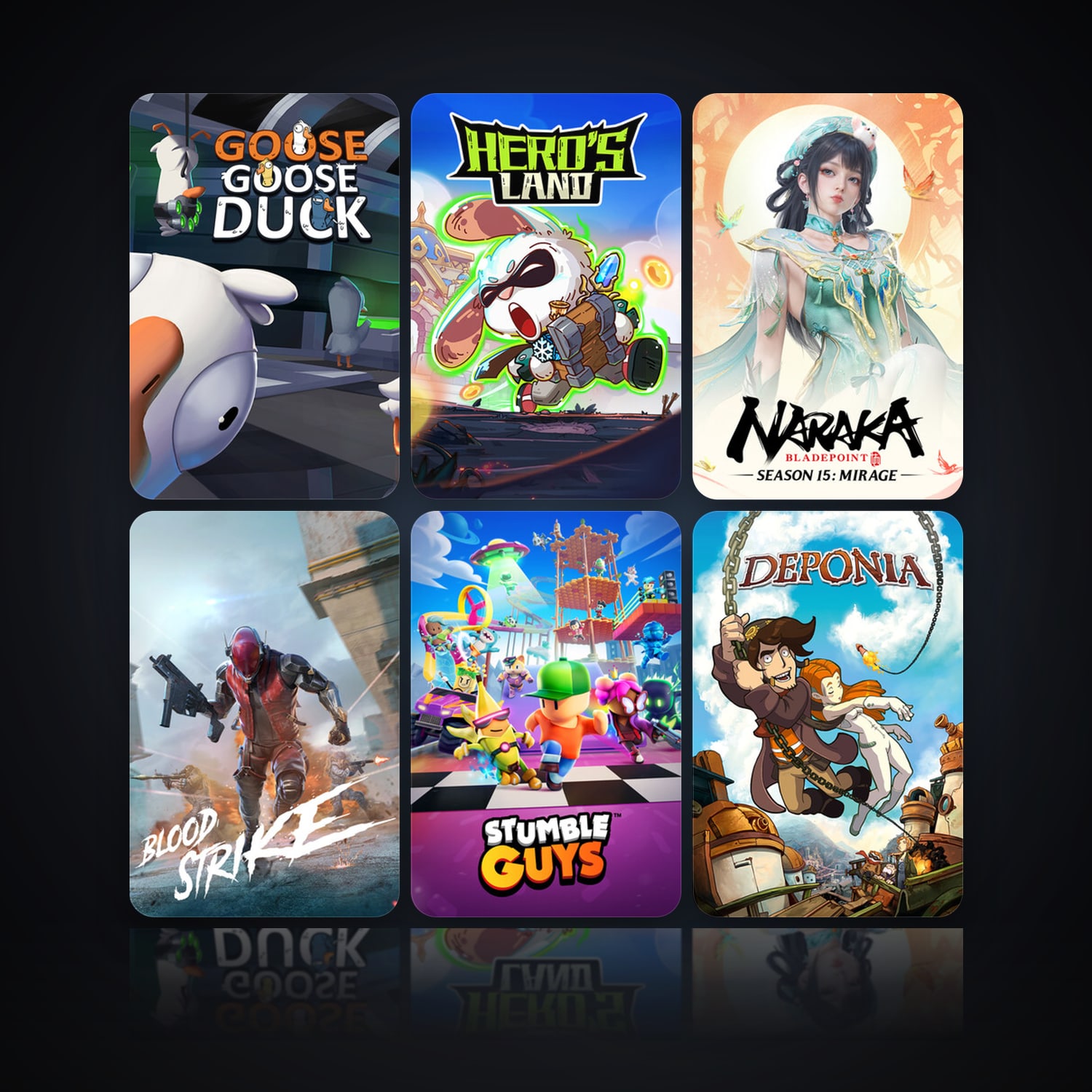 Goose Goose Duck & Hero's Land | 21 Games | Clean — HabibiAccounts