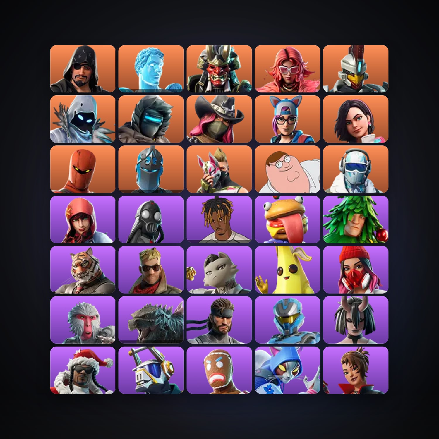 هالحساب فورتنايت، لوكر 70 سكن، 500 فيبوكس، لفل 2131، 424 فوز — HabibiAccounts