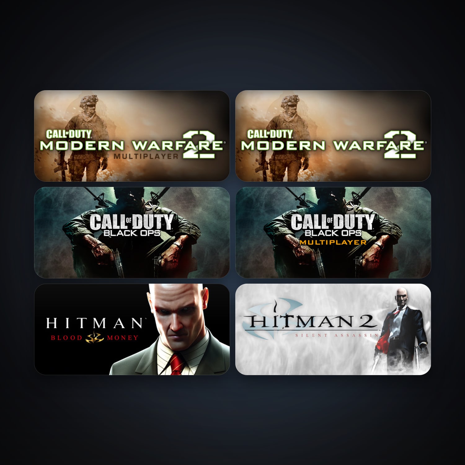 Hitman 2: Silent Assassin + Hitman: Blood Money, 7 games, clean — HabibiAccounts