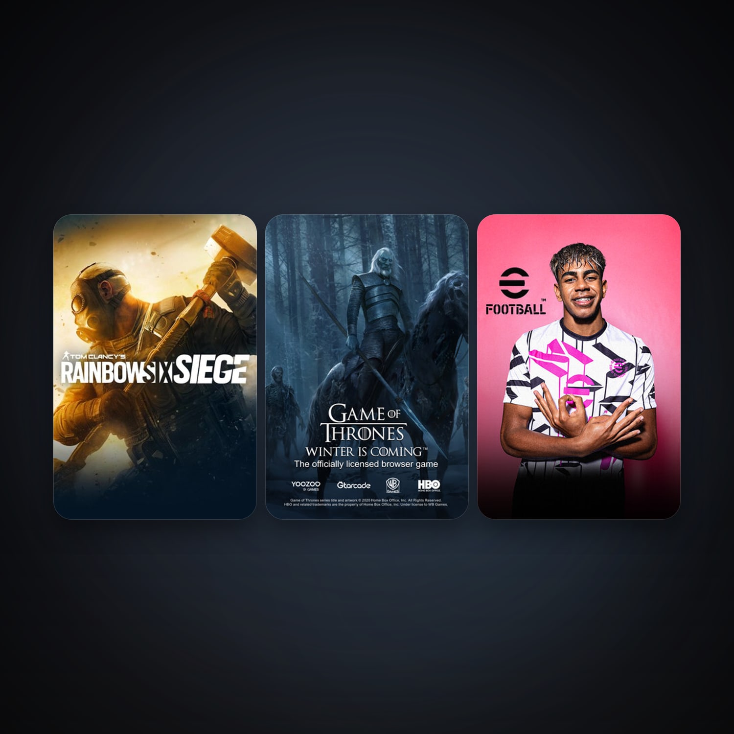 Tom Clancy's Rainbow Six Siege + Game of Thrones Winter is Coming, 4 games, clean — HabibiAccounts