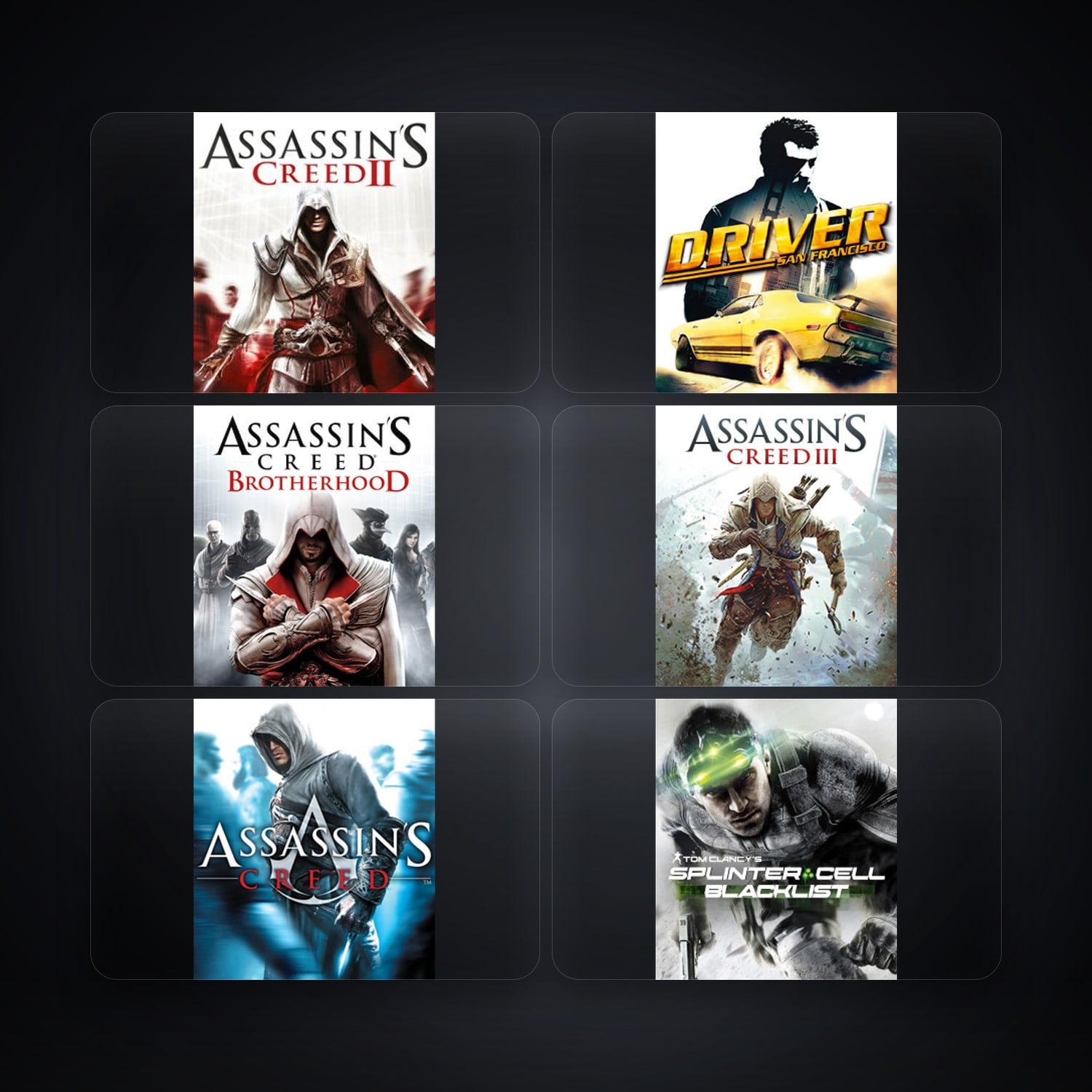 Assassin's Creed II & Driver San Francisco | 17 Games — HabibiAccounts