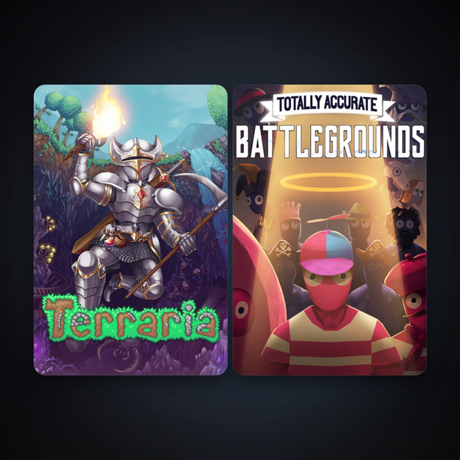 Terraria + Totally Accurate Battlegrounds, 4 games, clean — HabibiAccounts