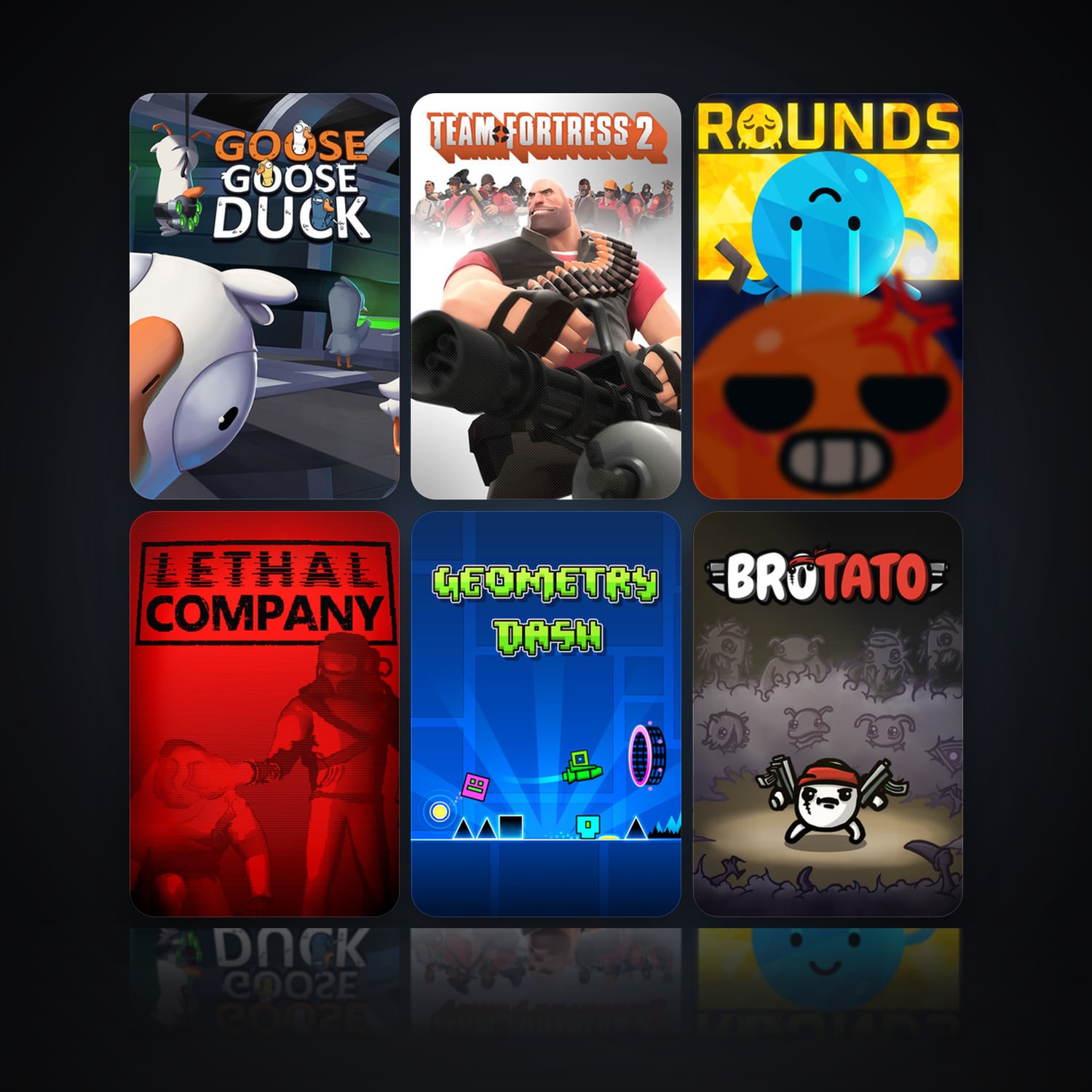 Goose Goose Duck & Team Fortress 2 | 20 Games | Clean — HabibiAccounts