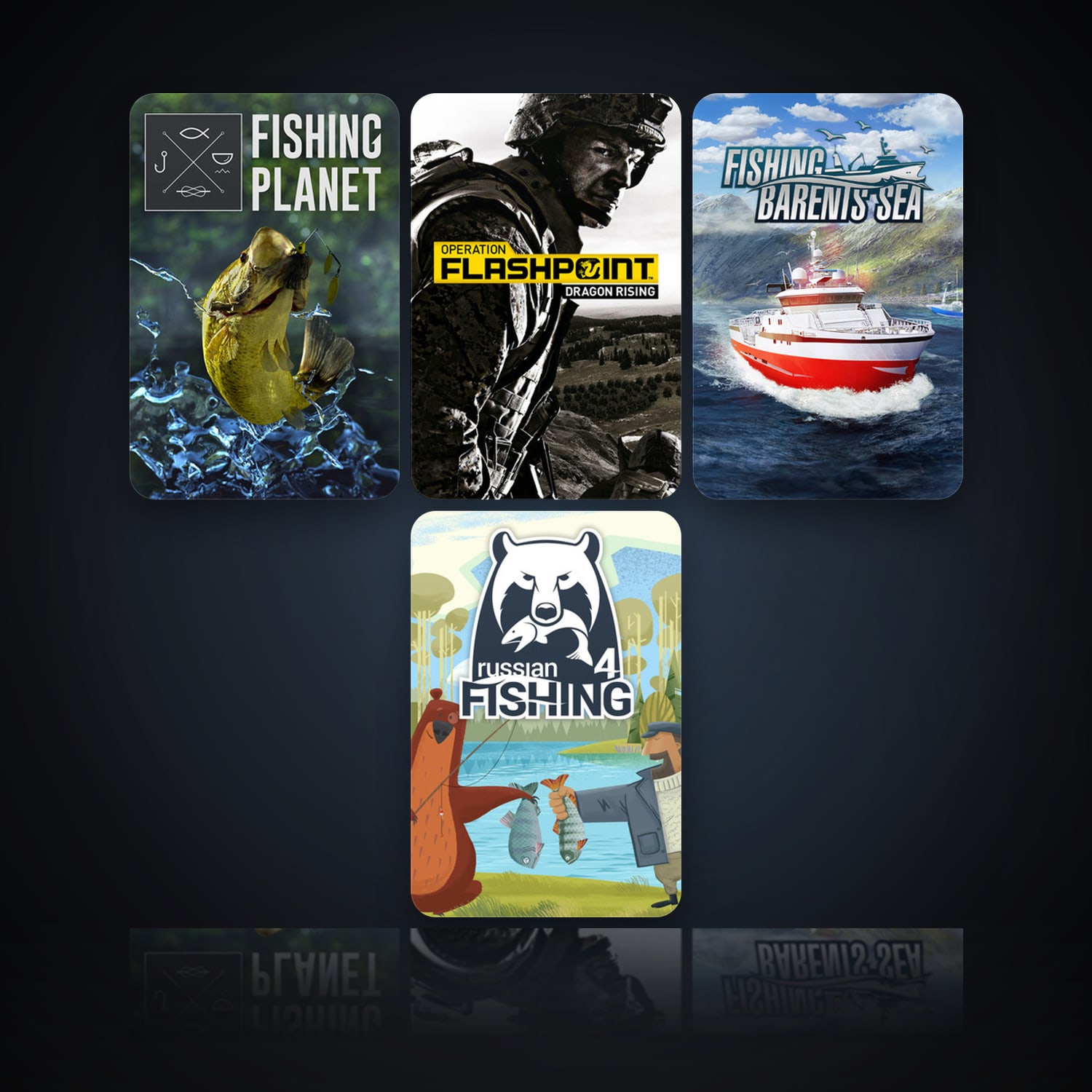 Fishing Planet & Operation Flashpoint: Dragon Rising | 13 Games | Clean — HabibiAccounts