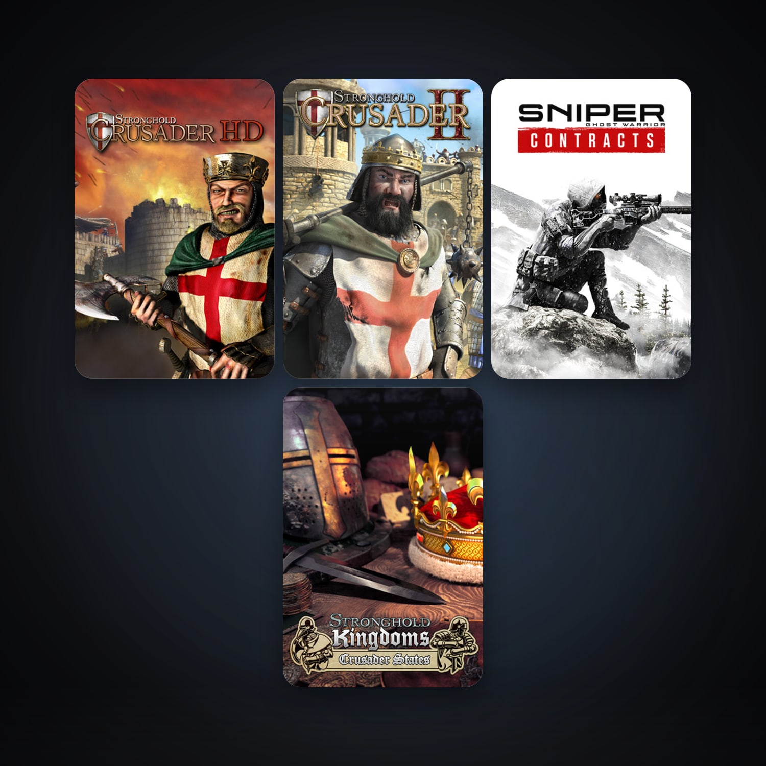 Stronghold Crusader HD + Stronghold Kingdoms, 7 games, clean — HabibiAccounts
