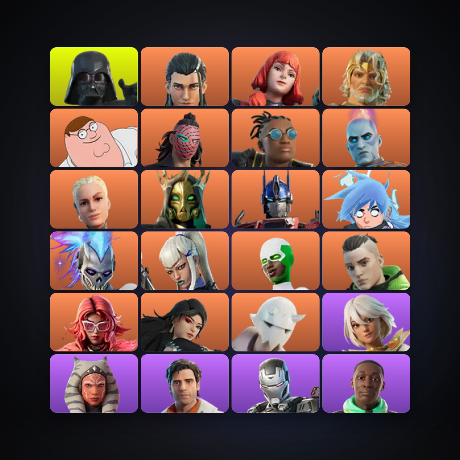 Fortnite locker — 187 skins — 400 V-Bucks — lvl 4058 — HabibiAccounts