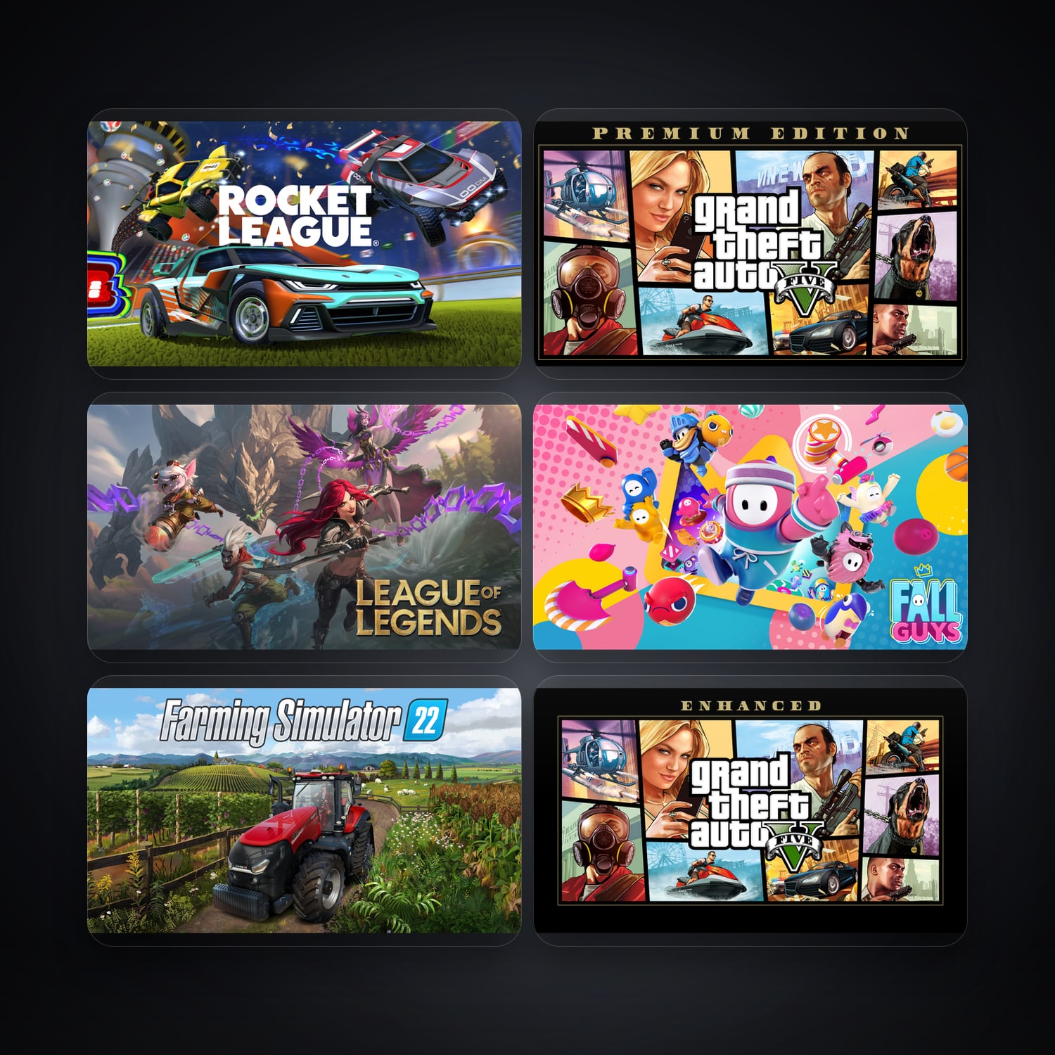 Epic Rocket League + Grand Theft Auto V — BA — 10 games — HabibiAccounts