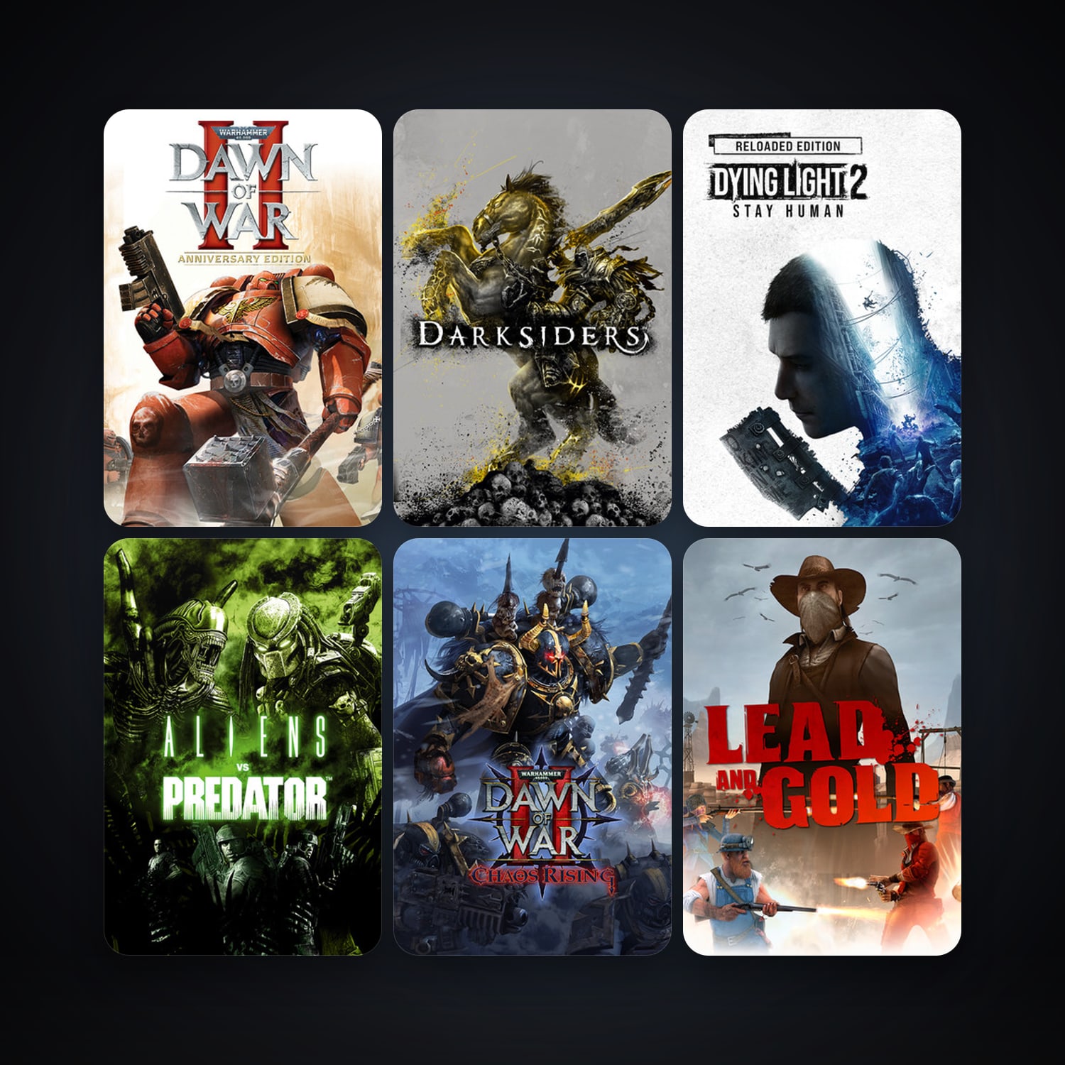 Aliens vs. Predator + Warhammer 40,000: Dawn of War II, 8 games, clean — HabibiAccounts