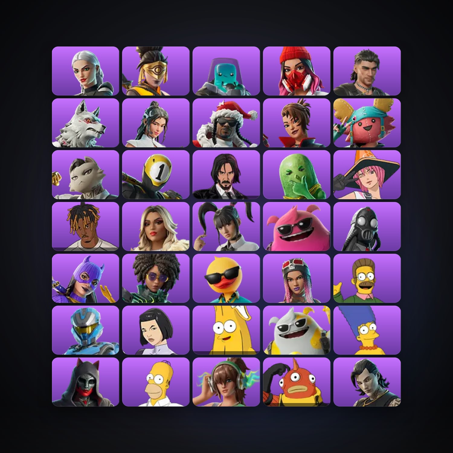Fortnite locker — 37 skins — 450 V-Bucks — lvl 921 — HabibiAccounts