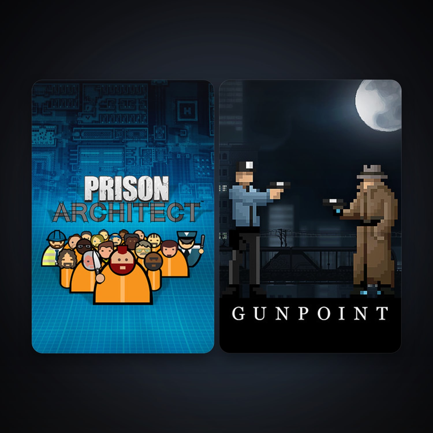 هالحساب ستيم فلين، Gunpoint وPrison Architect، 2 لعبة، صامد واضح — HabibiAccounts
