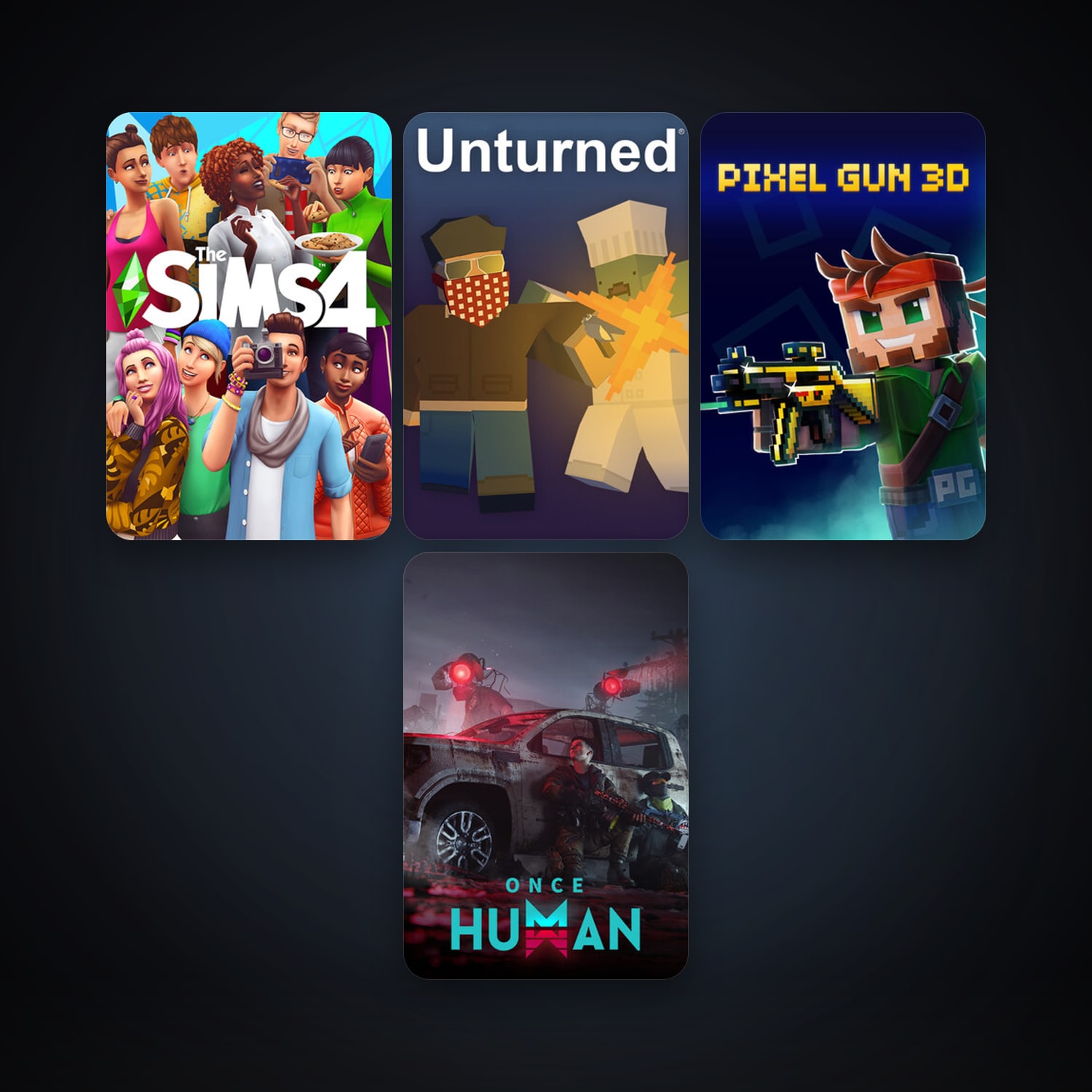 Unturned + The Sims 4, 7 games, clean — HabibiAccounts