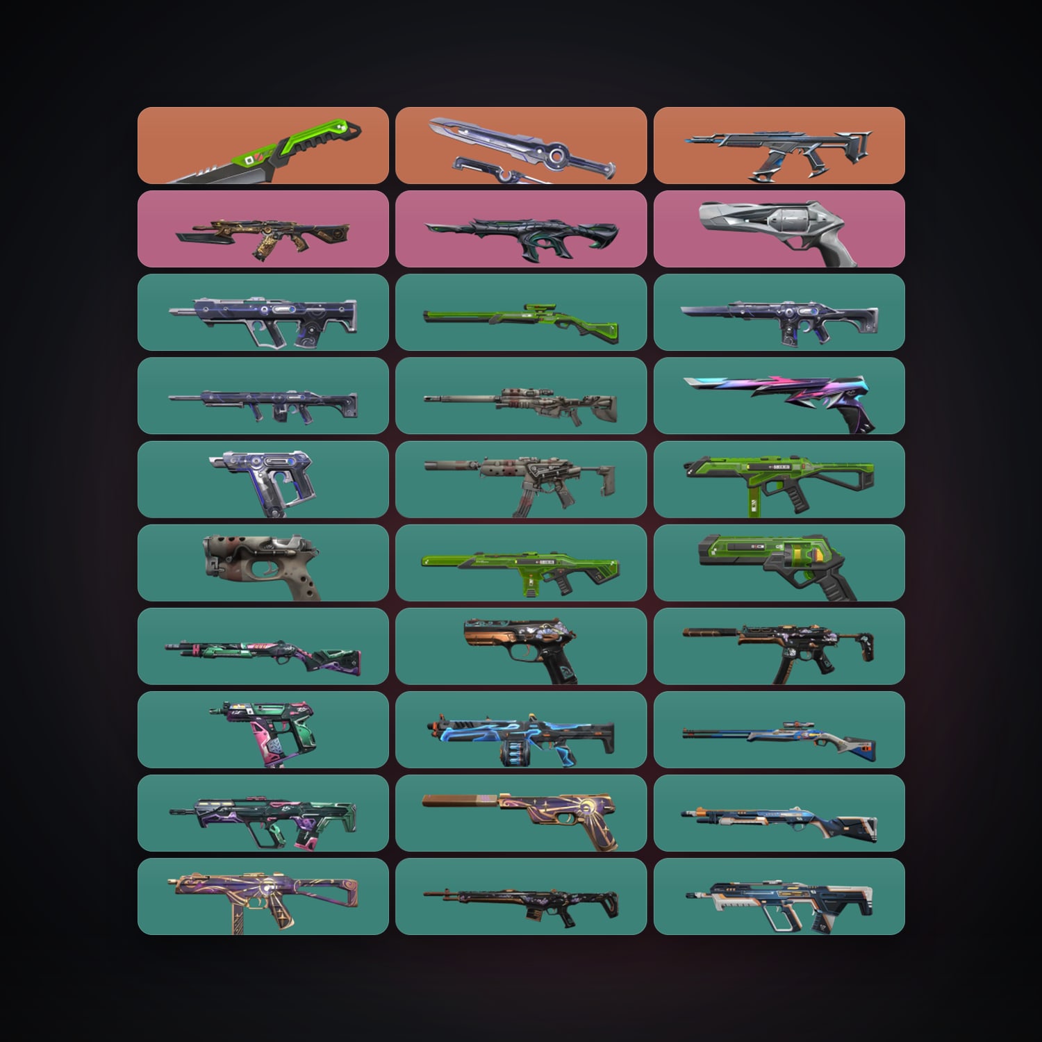 Valorant account: EU Silver 2 locker — 2 knives, 38 skins, lvl 80 — HabibiAccounts