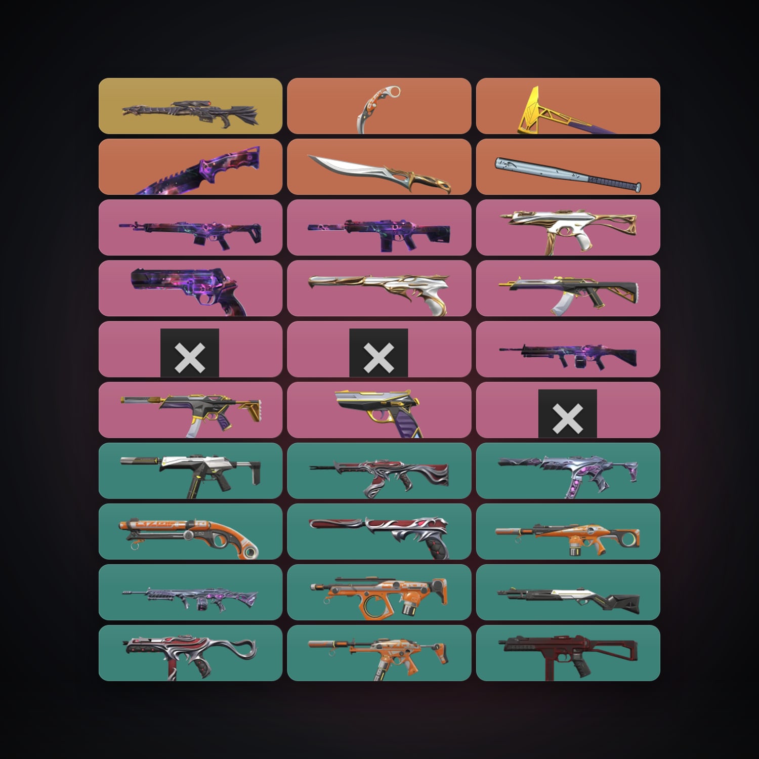 AP Gold 2 locker — 5 knives, 49 skins, lvl 24 — HabibiAccounts