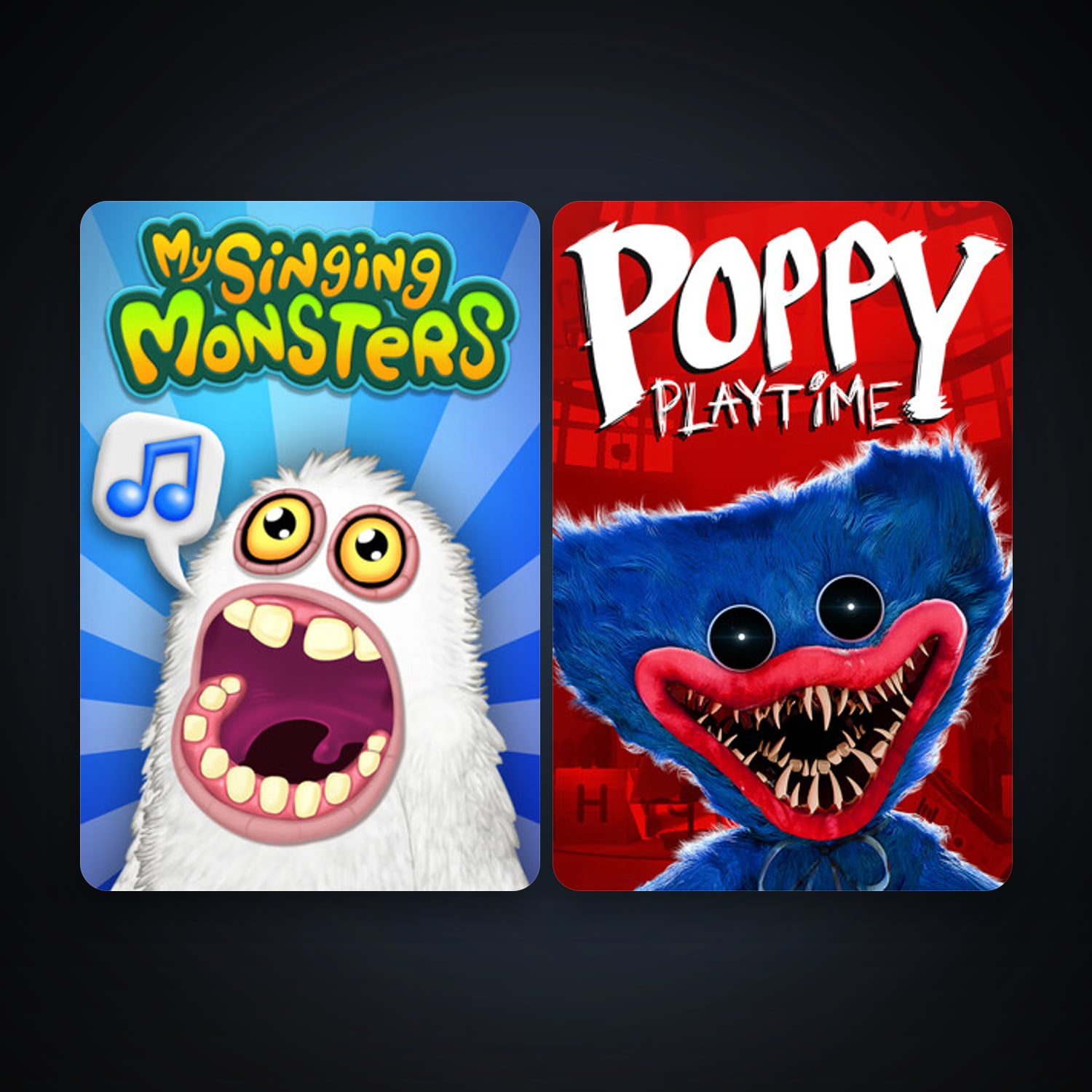 My Singing Monsters + Poppy Playtime, 3 games, clean — HabibiAccounts