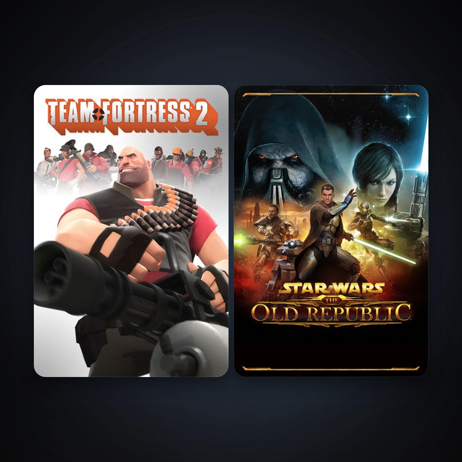 Team Fortress 2 + STAR WARS: The Old Republic, 2 games, clean — HabibiAccounts