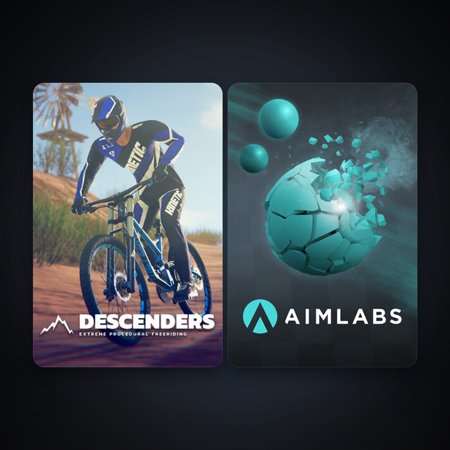 Descenders + Aimlabs, 4 games, clean — HabibiAccounts