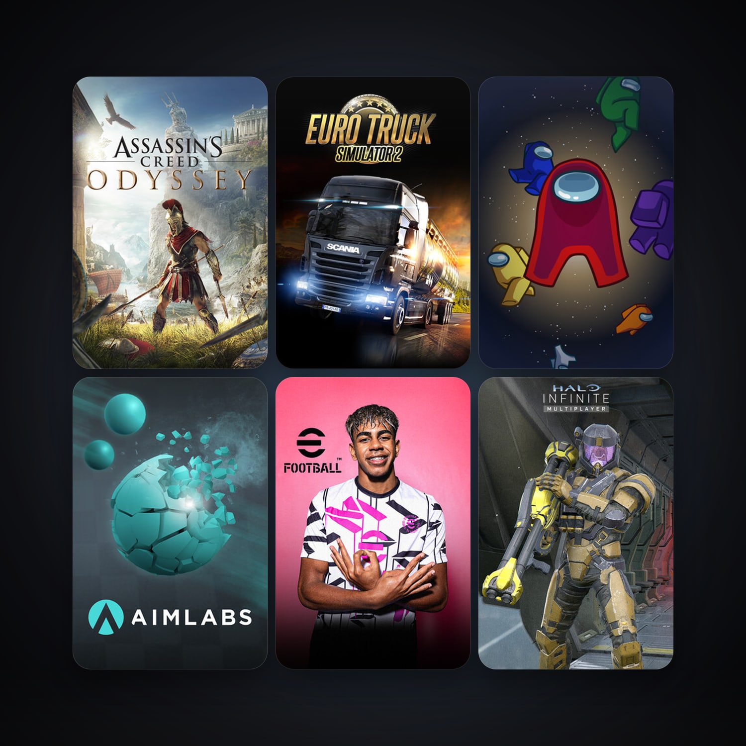 Euro Truck Simulator 2 + Aimlabs, 12 games, clean — HabibiAccounts