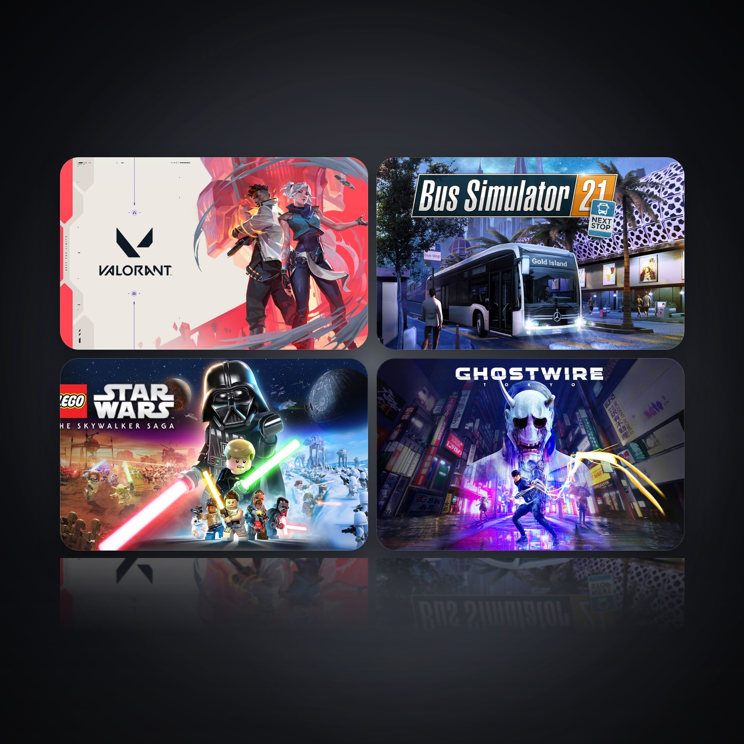 VALORANT & Bus Simulator 21 Next Stop | 4 Games — HabibiAccounts