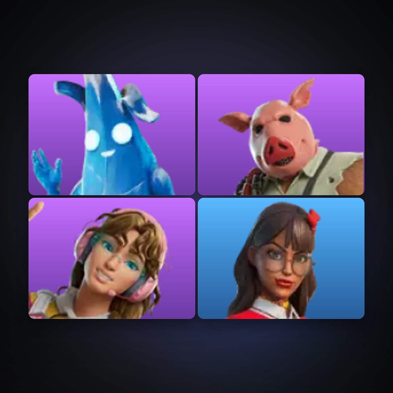 Fortnite locker — 4 skins — 100 V-Bucks — lvl 120 — HabibiAccounts