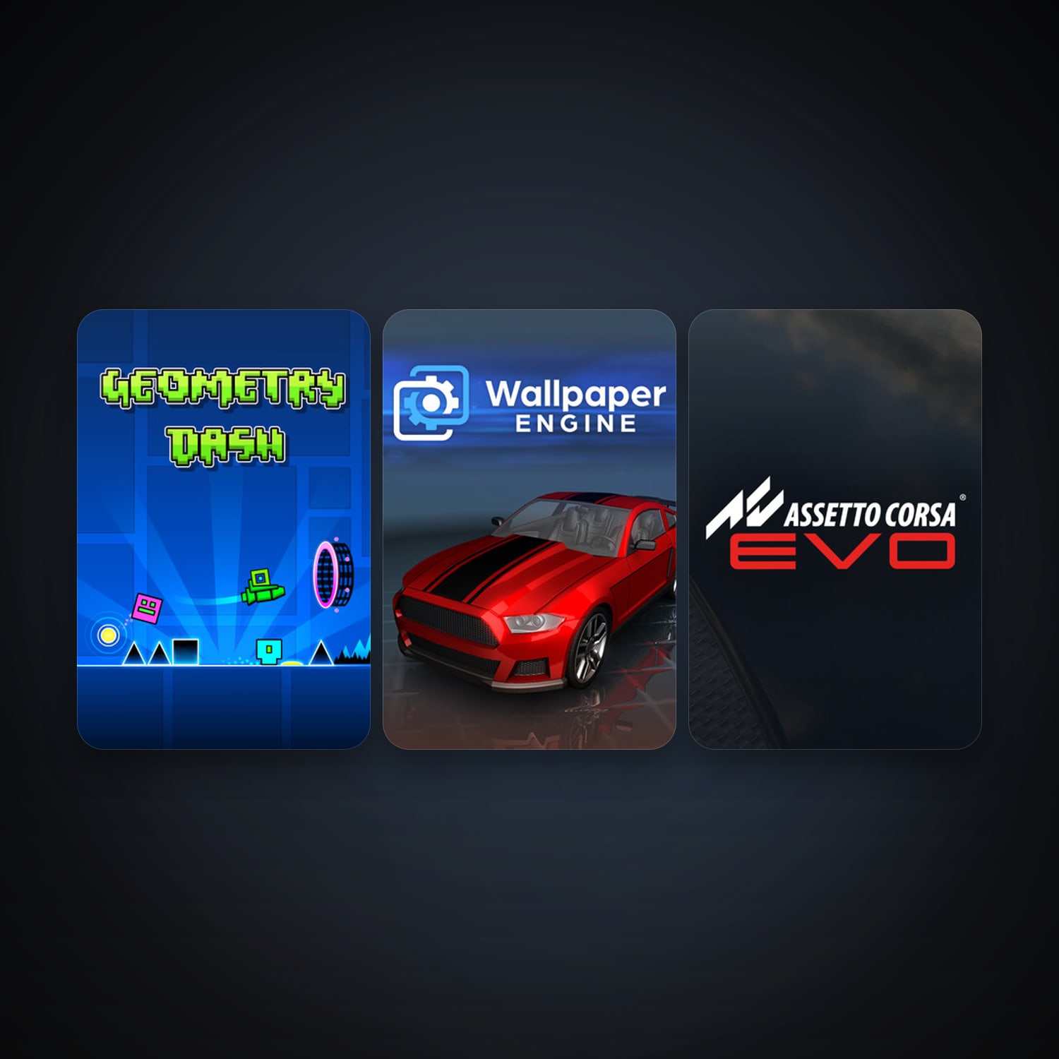 Geometry Dash + Wallpaper Engine, 7 games, clean — HabibiAccounts