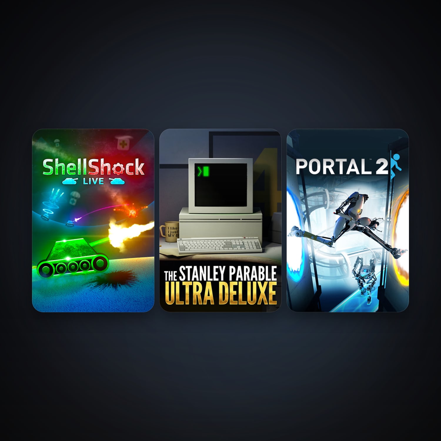 Portal 2 + ShellShock Live, 6 games, clean — HabibiAccounts