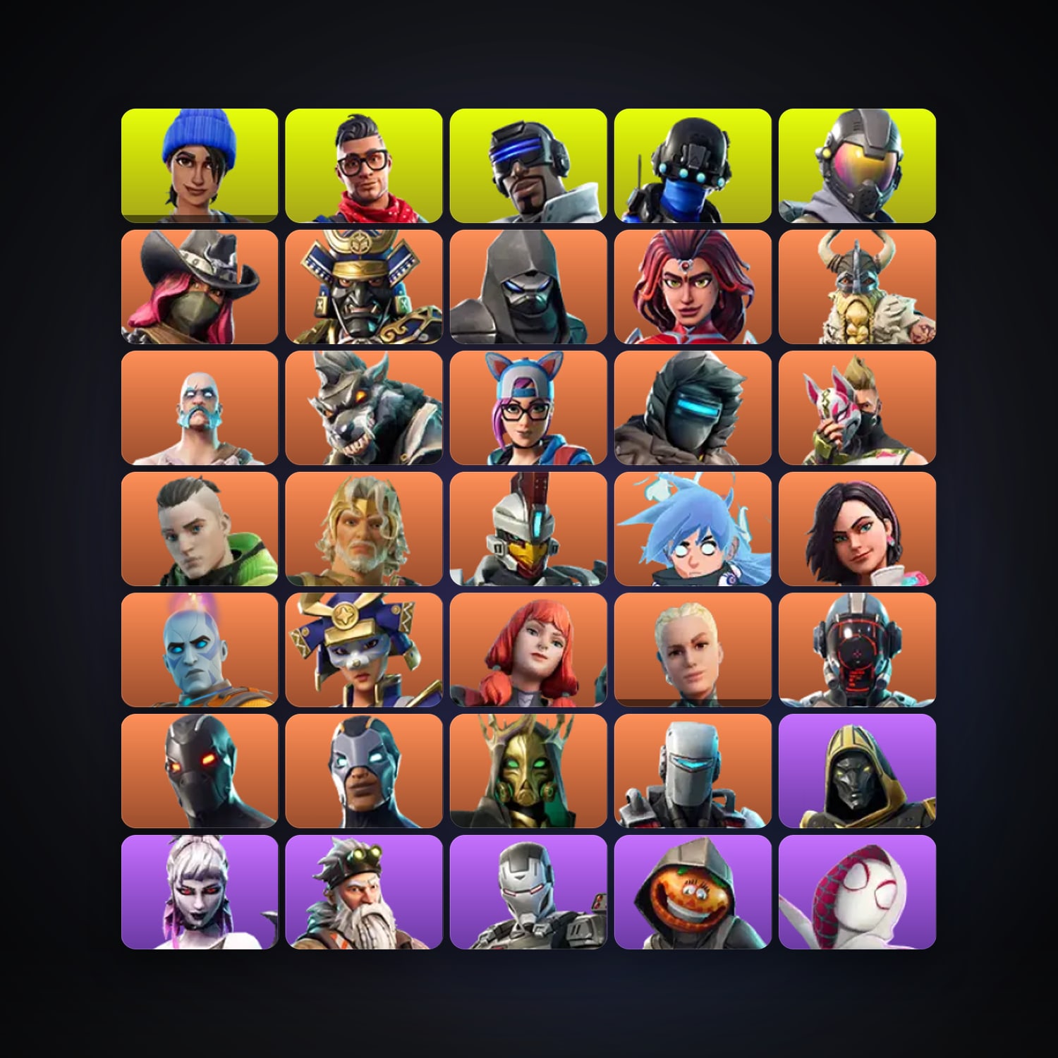 Fortnite | 107 Skins | 250 V-Bucks | Level 2605 | 372 Wins — HabibiAccounts