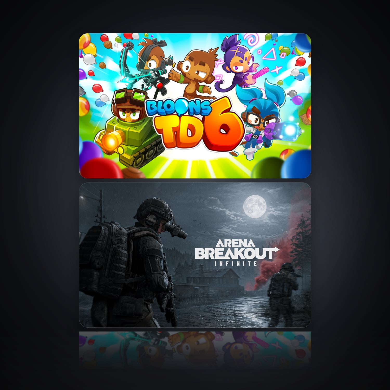 Bloons TD 6 & Arena Breakout: Infinite | 2 Games — HabibiAccounts